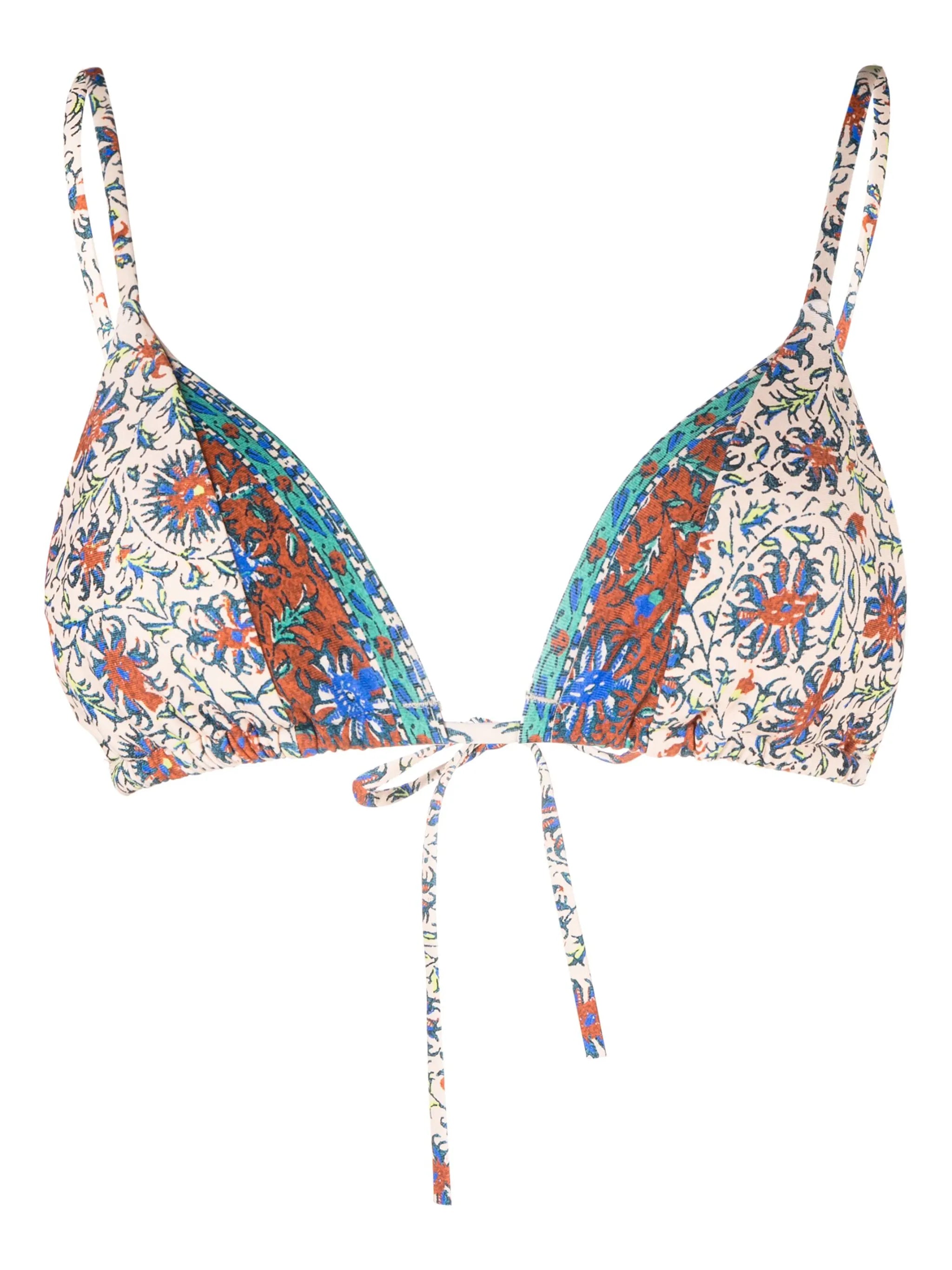Clementine triangle bikini top