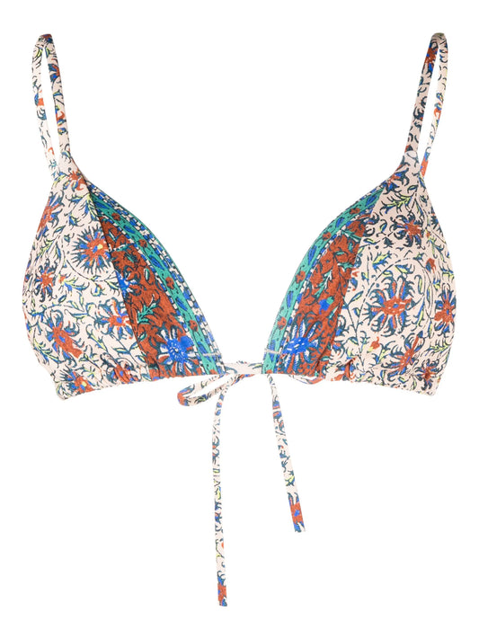 Clementine triangle bikini top