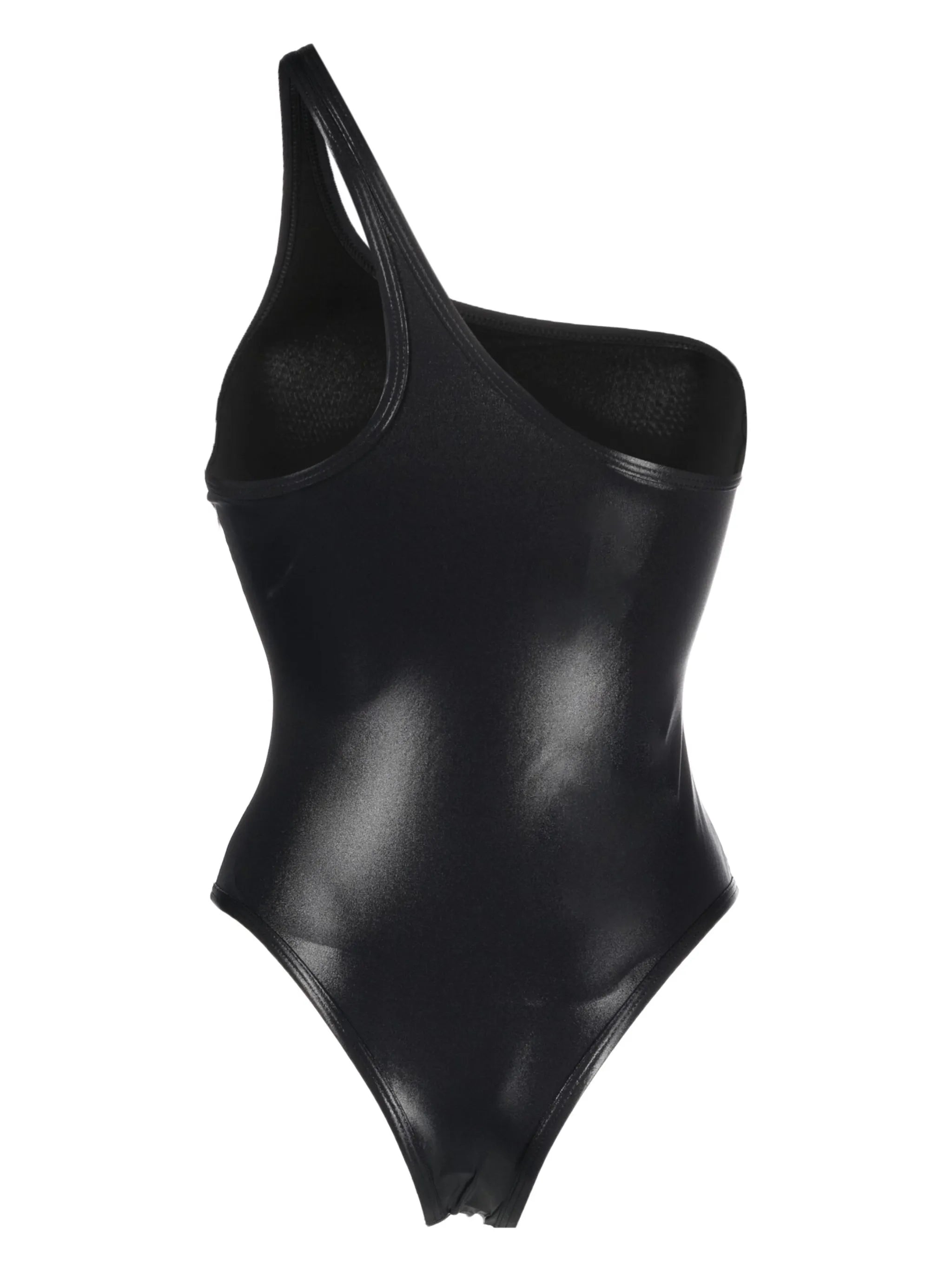logo-embroidered one-shoulder swimsuit
