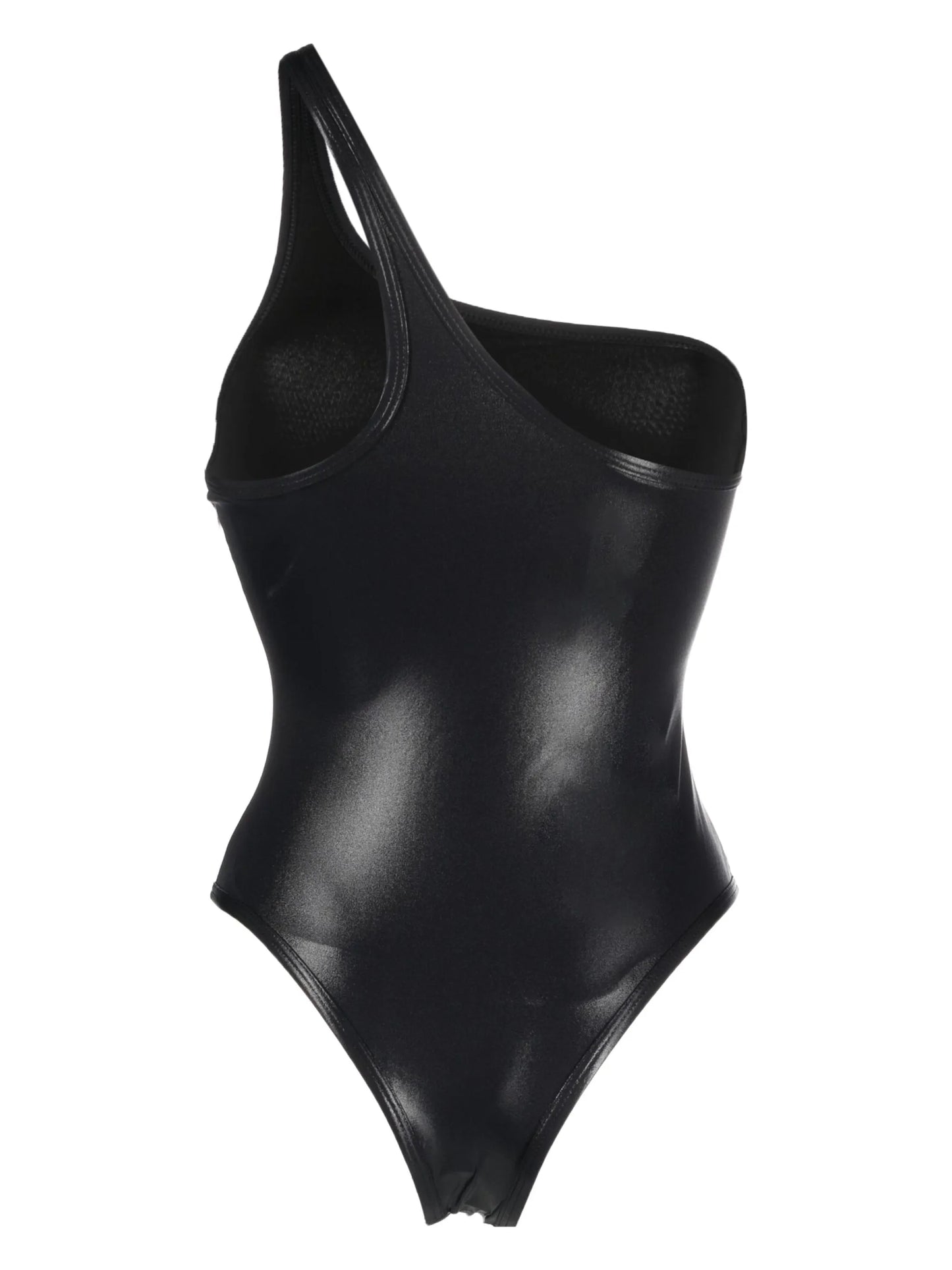 logo-embroidered one-shoulder swimsuit