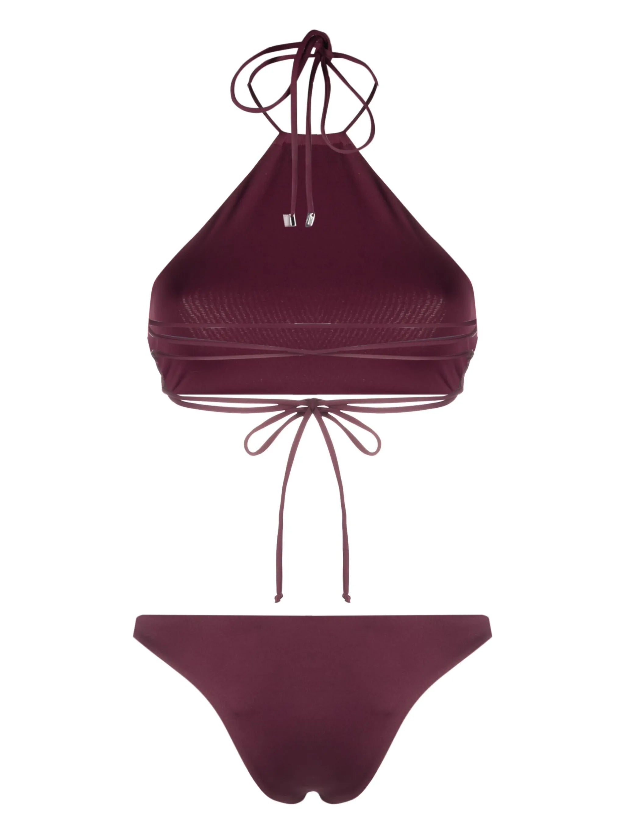 halterneck strap bikini set