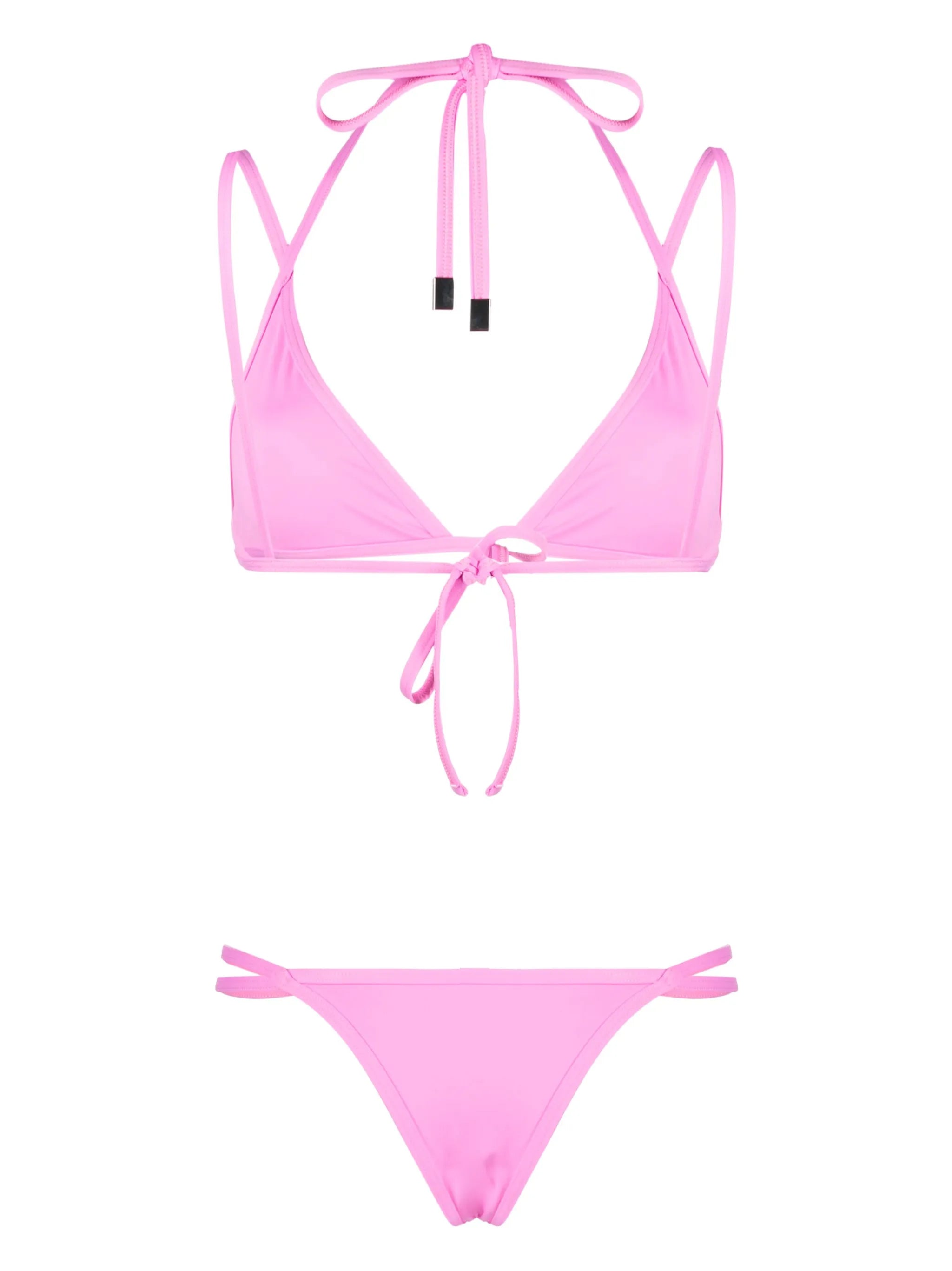 strap-detailed bikini set