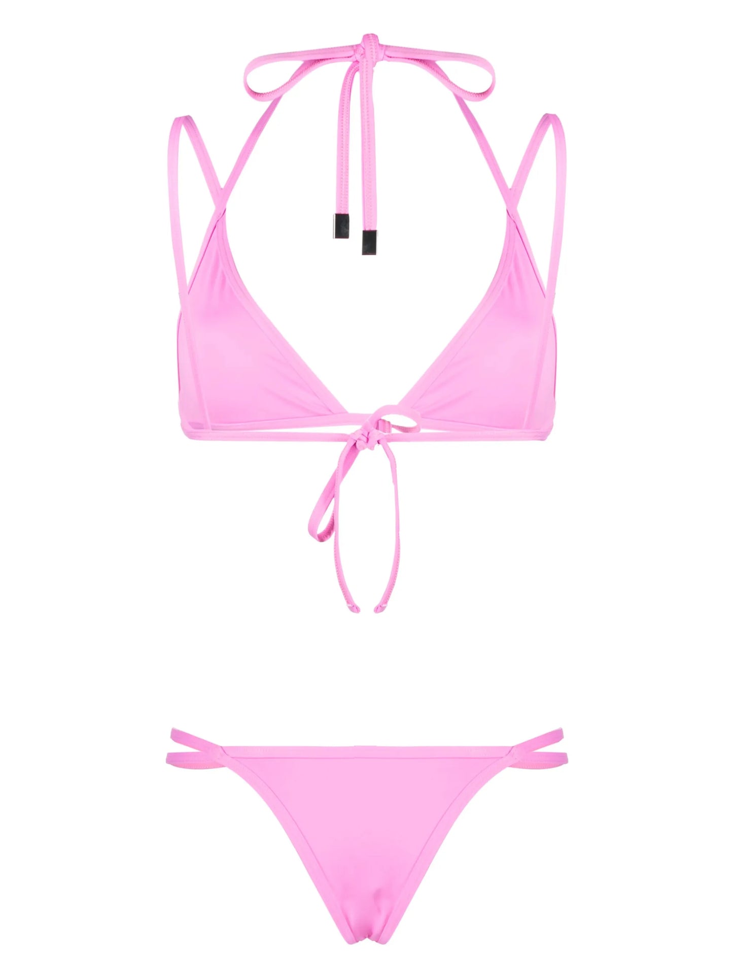 strap-detailed bikini set