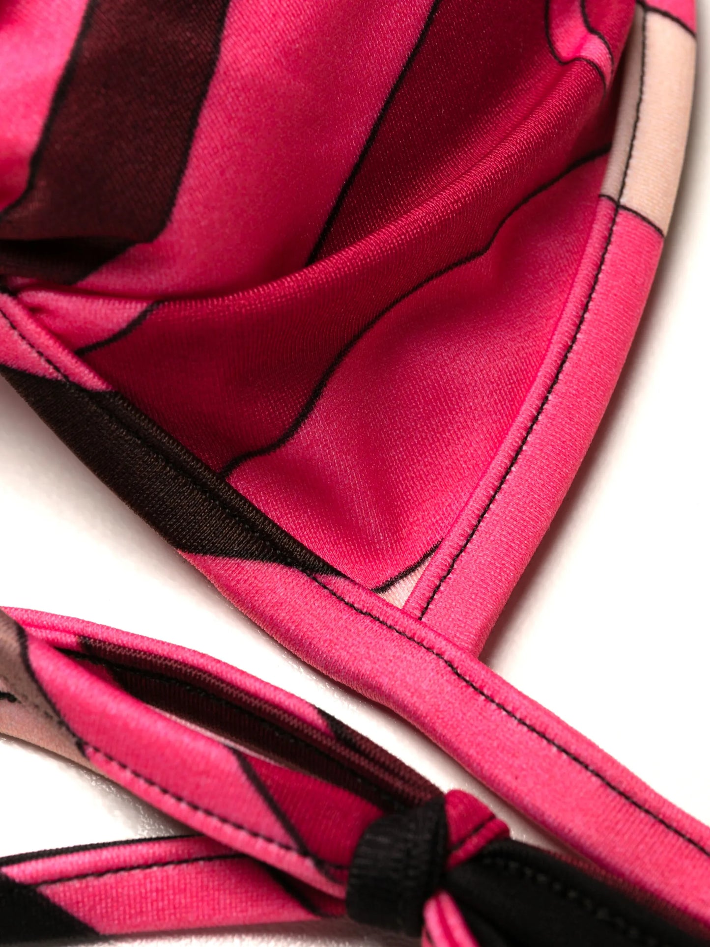 Marmo-print bikini top