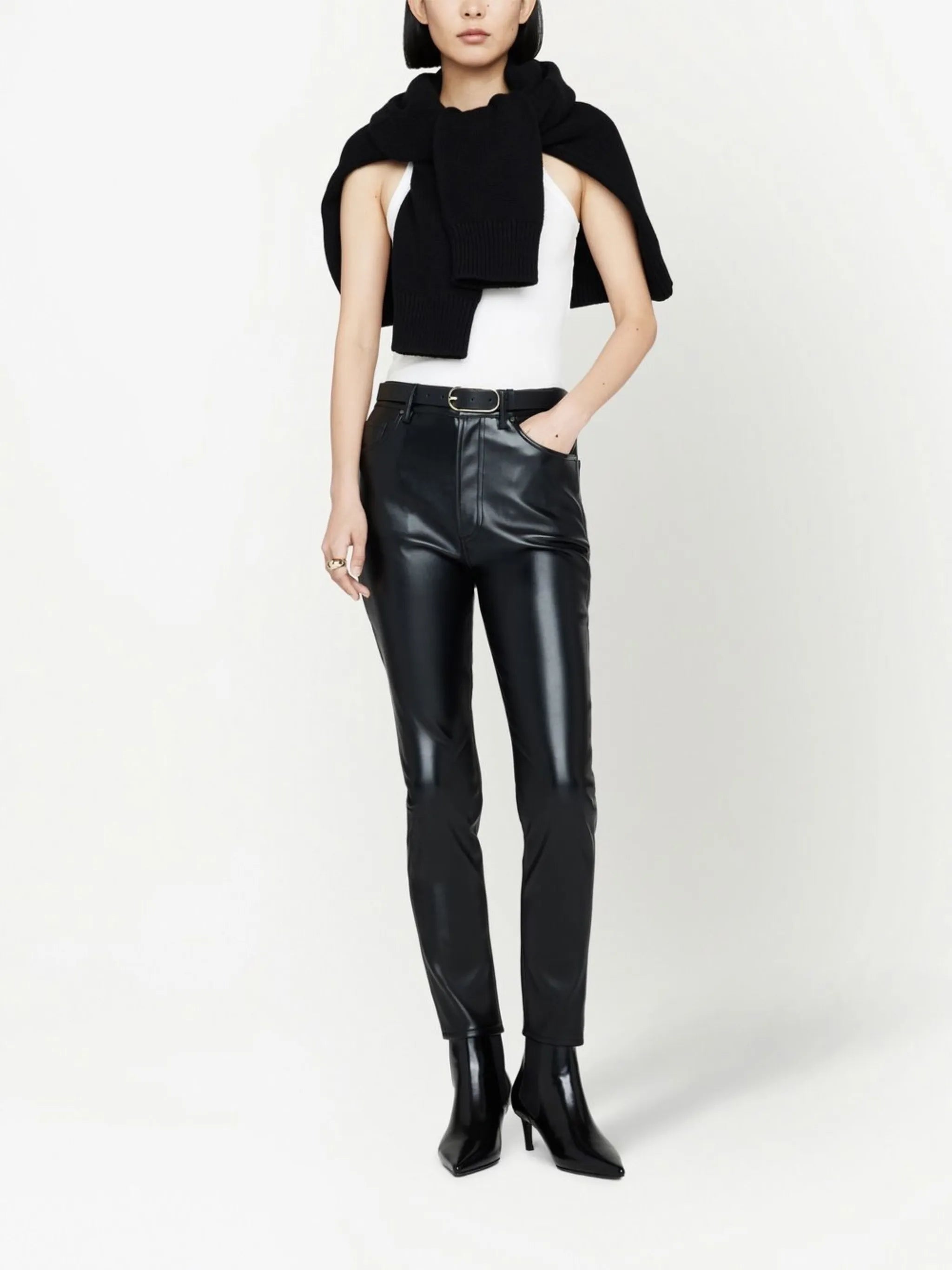 Sonya faux leather trousers