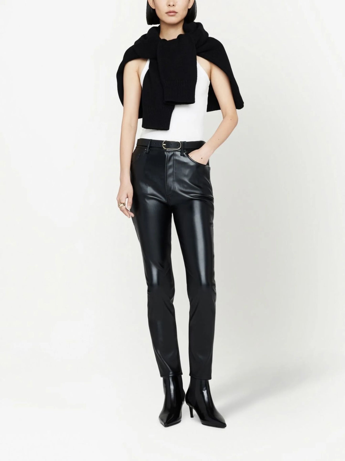 Sonya faux leather trousers