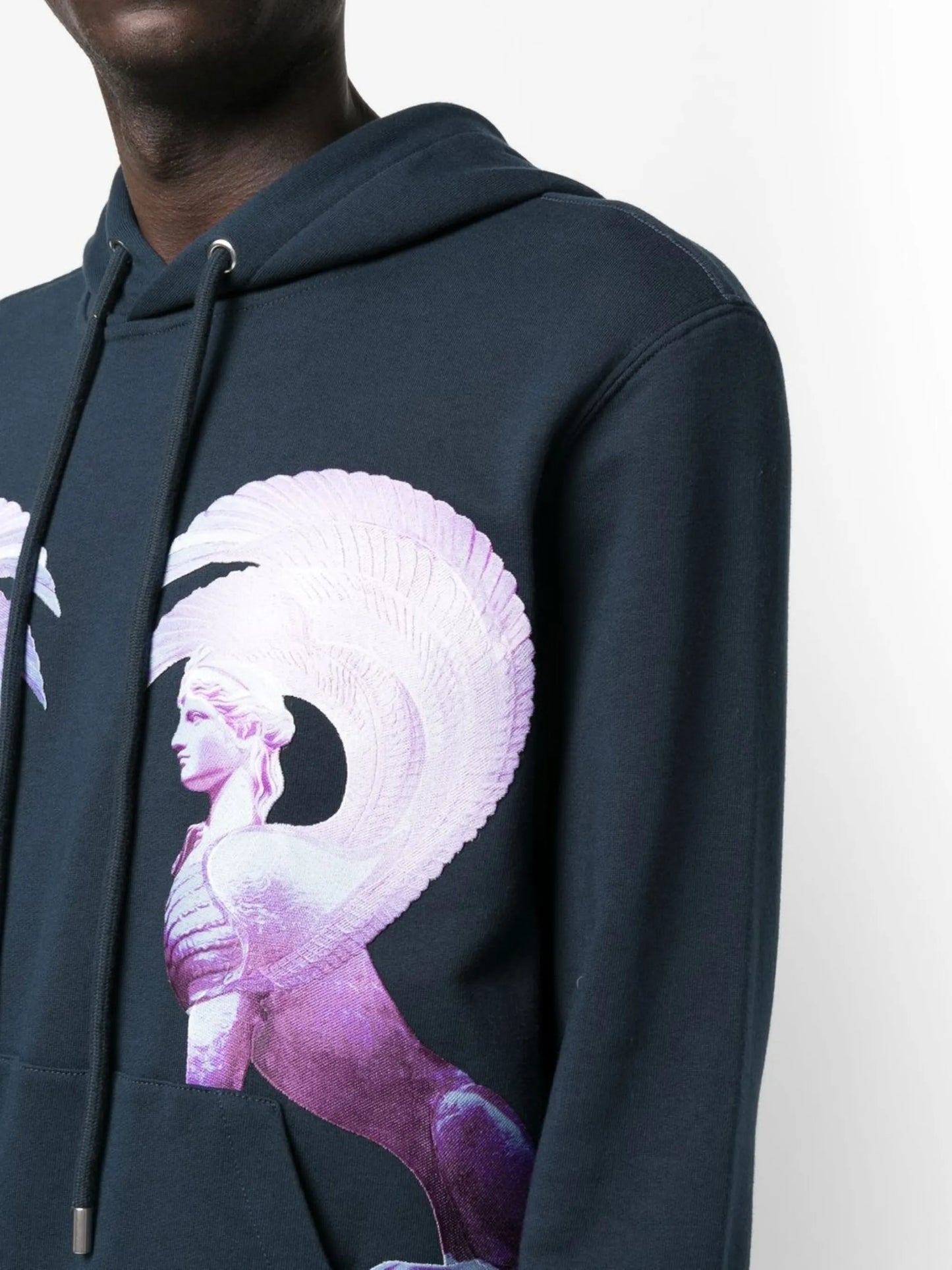 graphic-print cotton hoodie