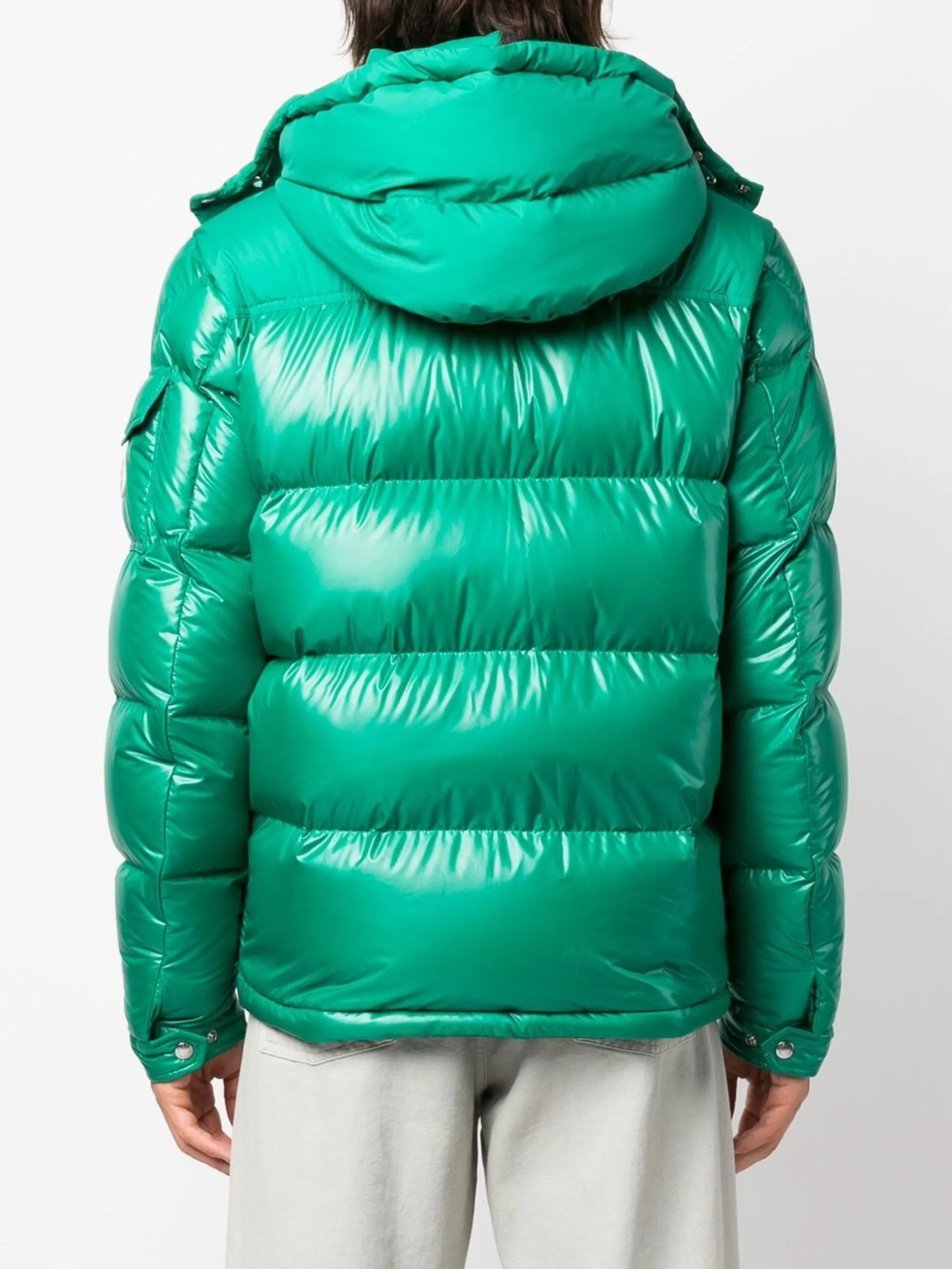 feather-down hooded puffer jacket