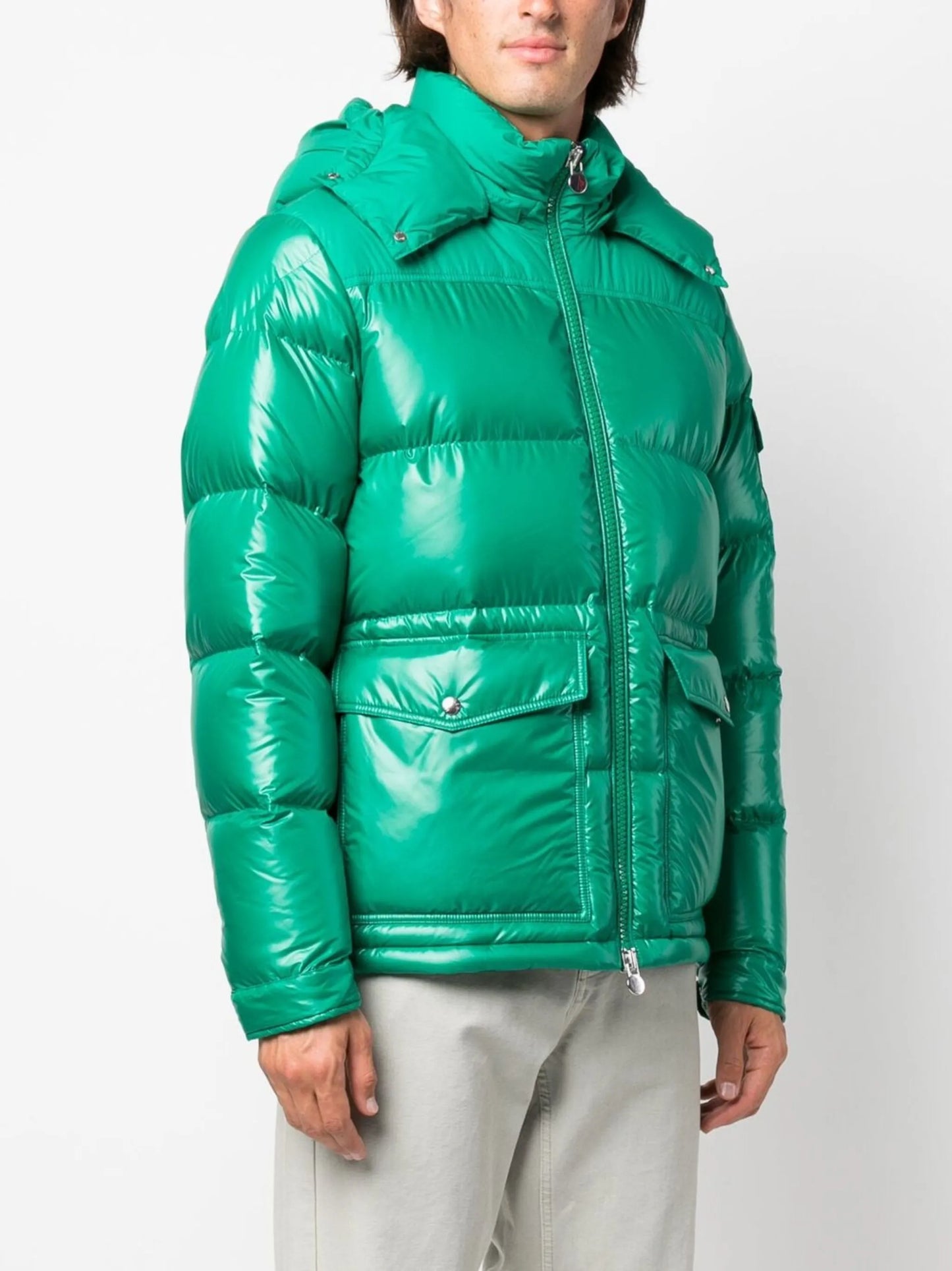 feather-down hooded puffer jacket