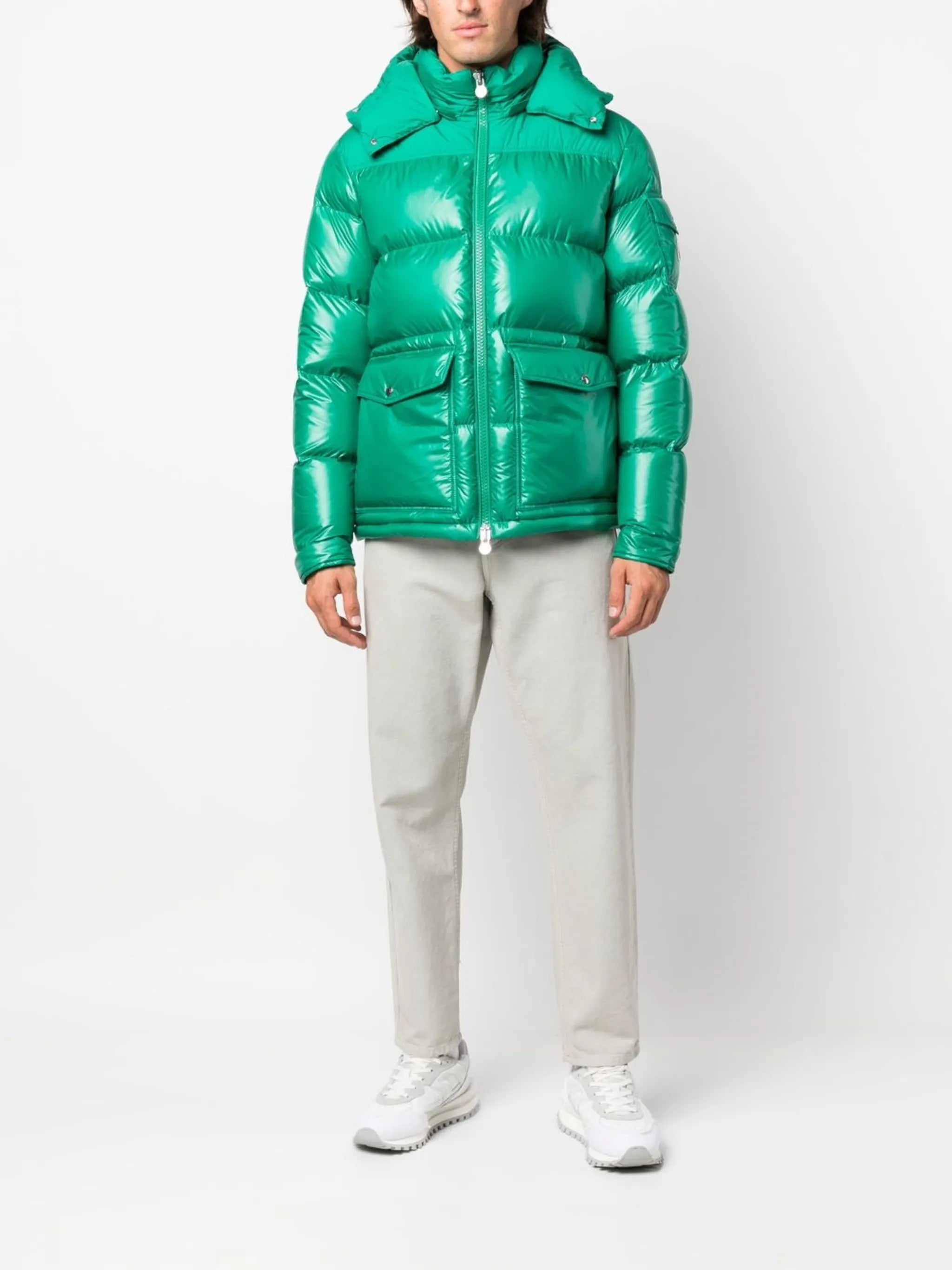 feather-down hooded puffer jacket