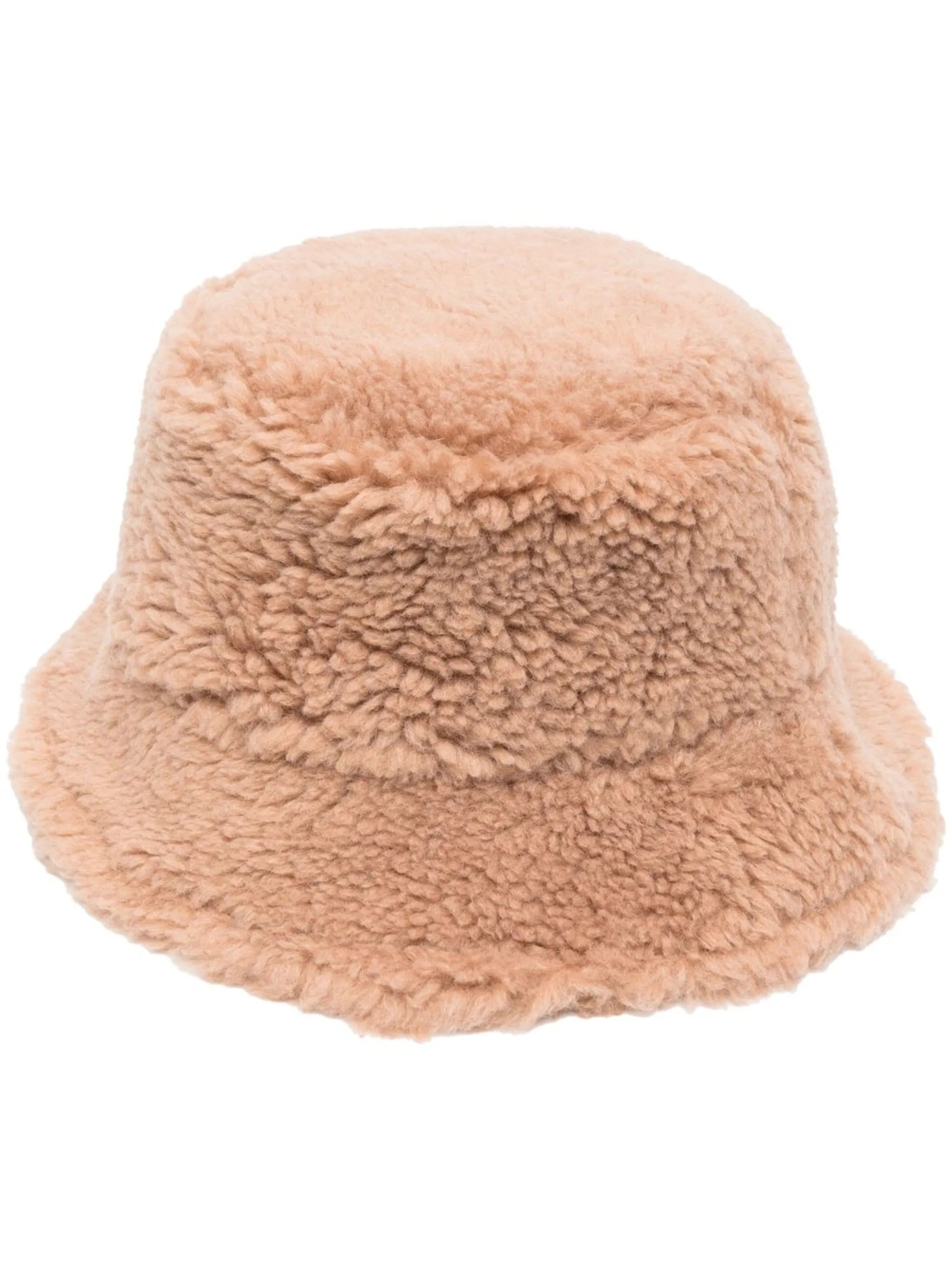 faux-shearling bucket hat