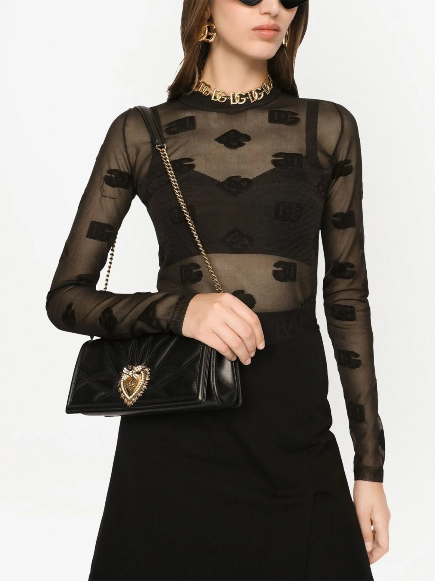 Devotion quilted shoulder bag
