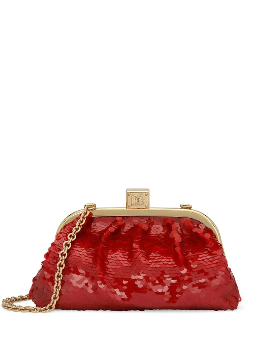 Maria sequin-embellished clutch bag