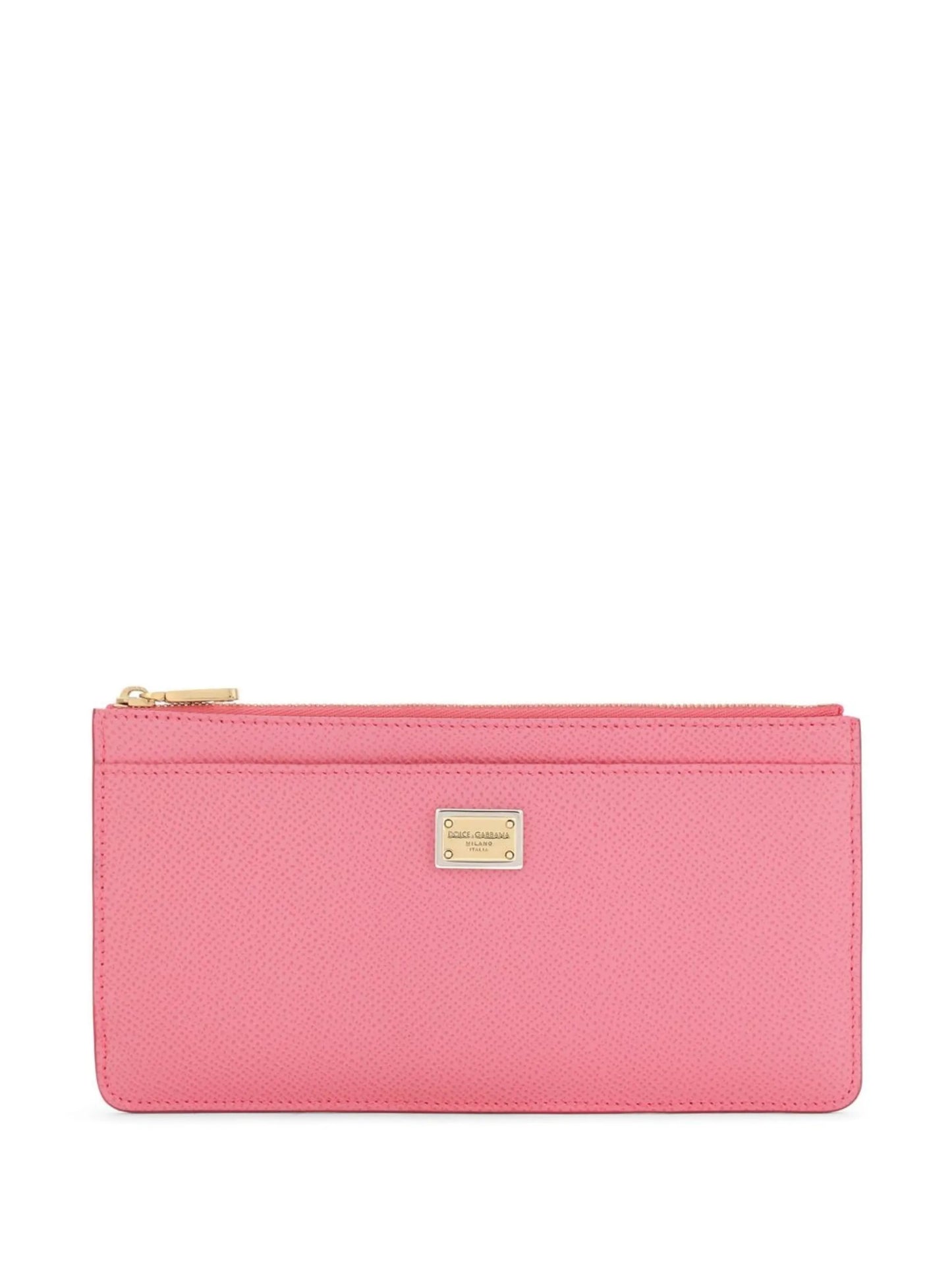 logo-tag leather card holder