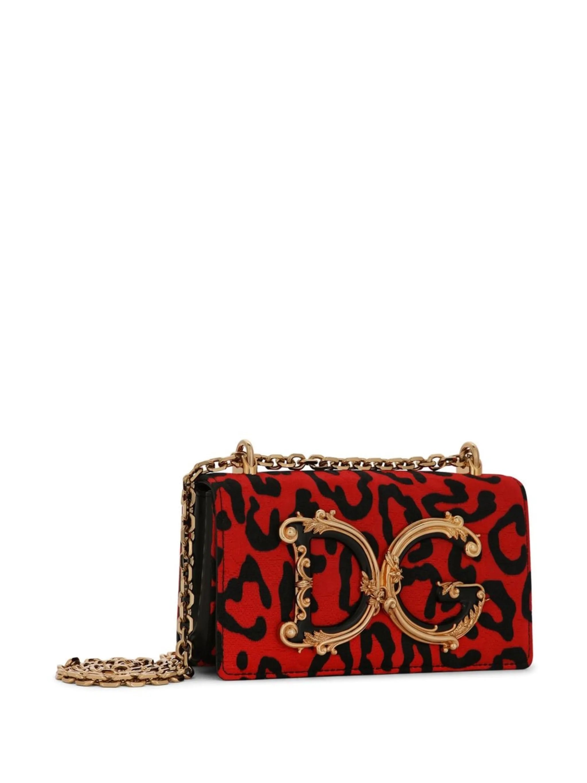 DG Girls leopard-print phone bag