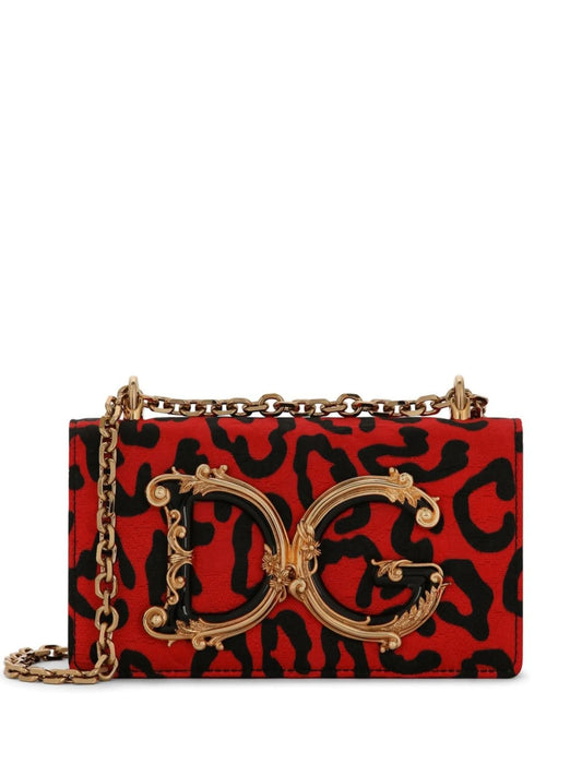 DG Girls leopard-print phone bag