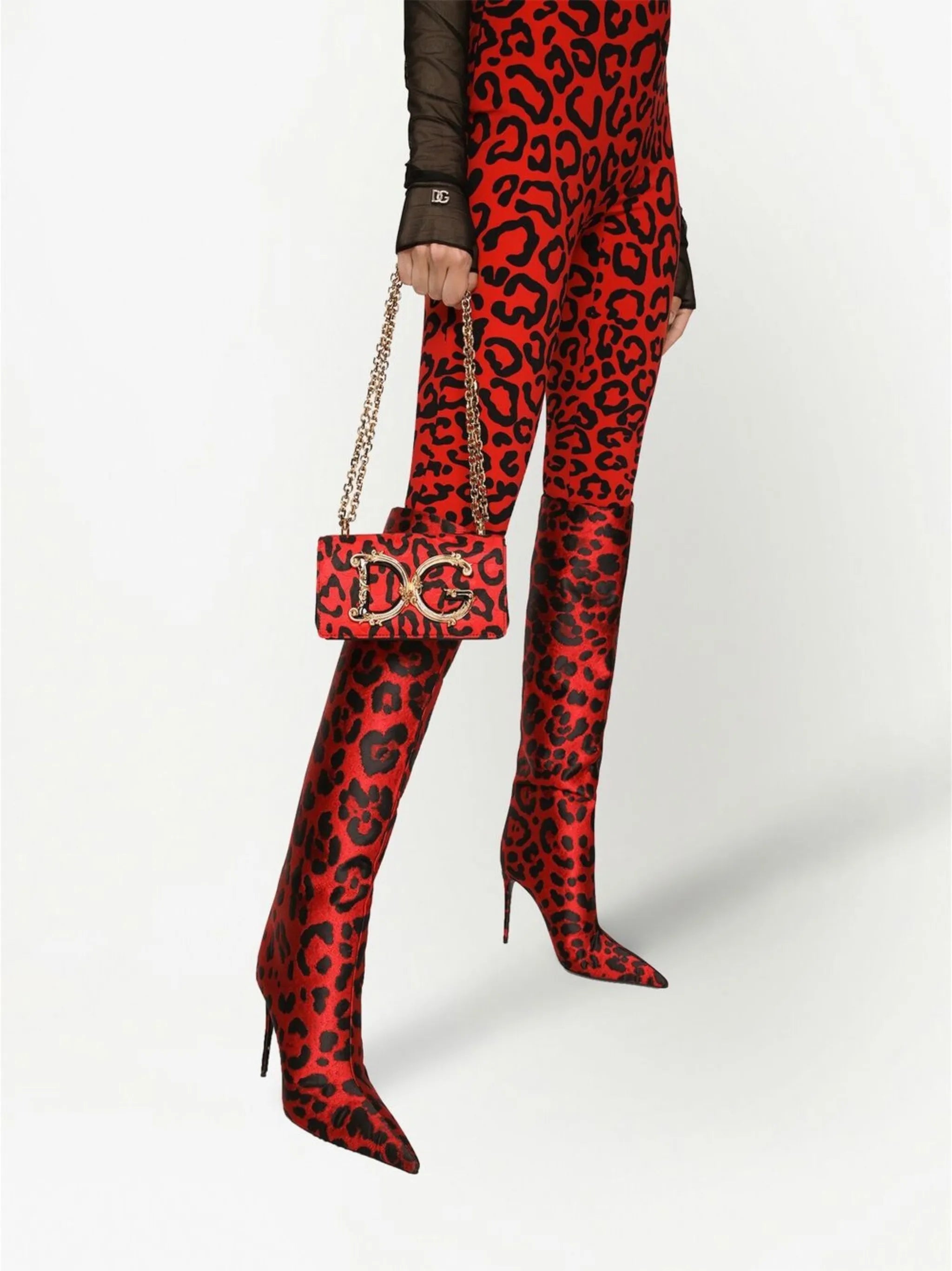 DG Girls leopard-print phone bag
