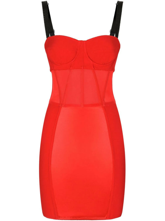 silk corset mini dress