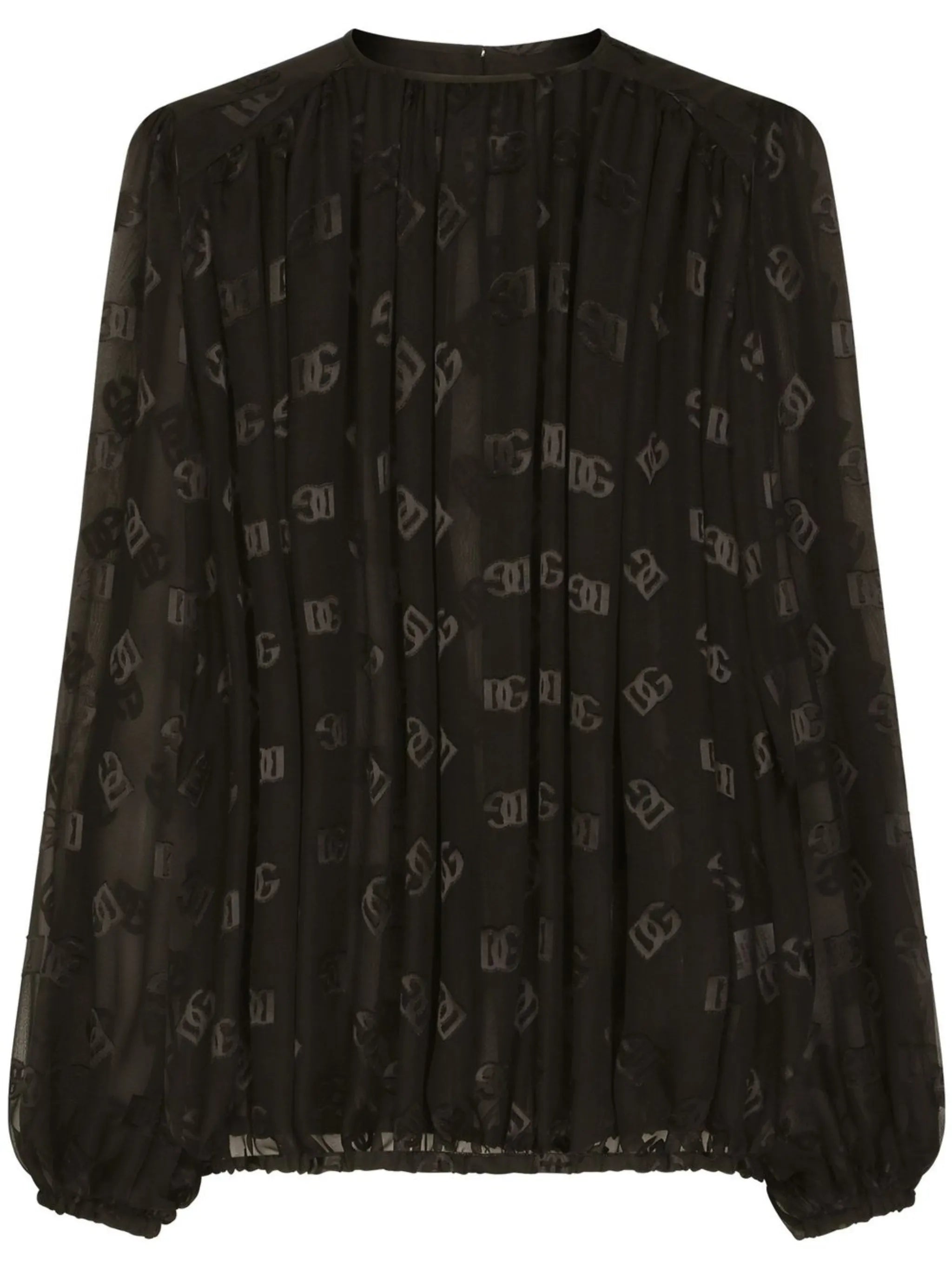 DG-logo satin blouse