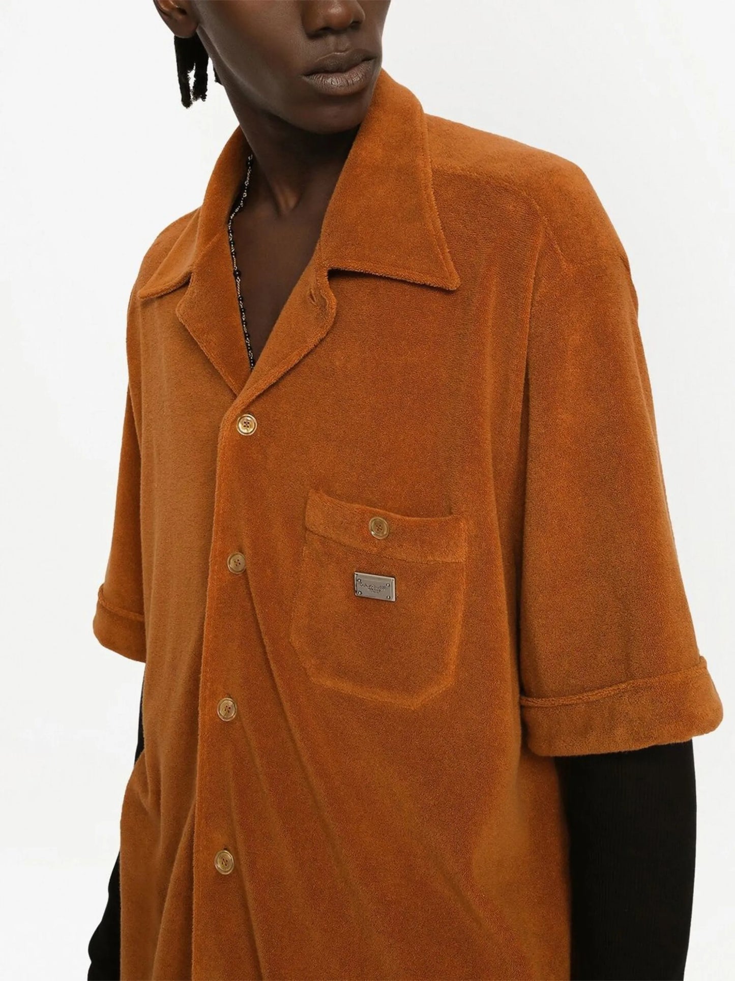 terry-cloth effect shirt