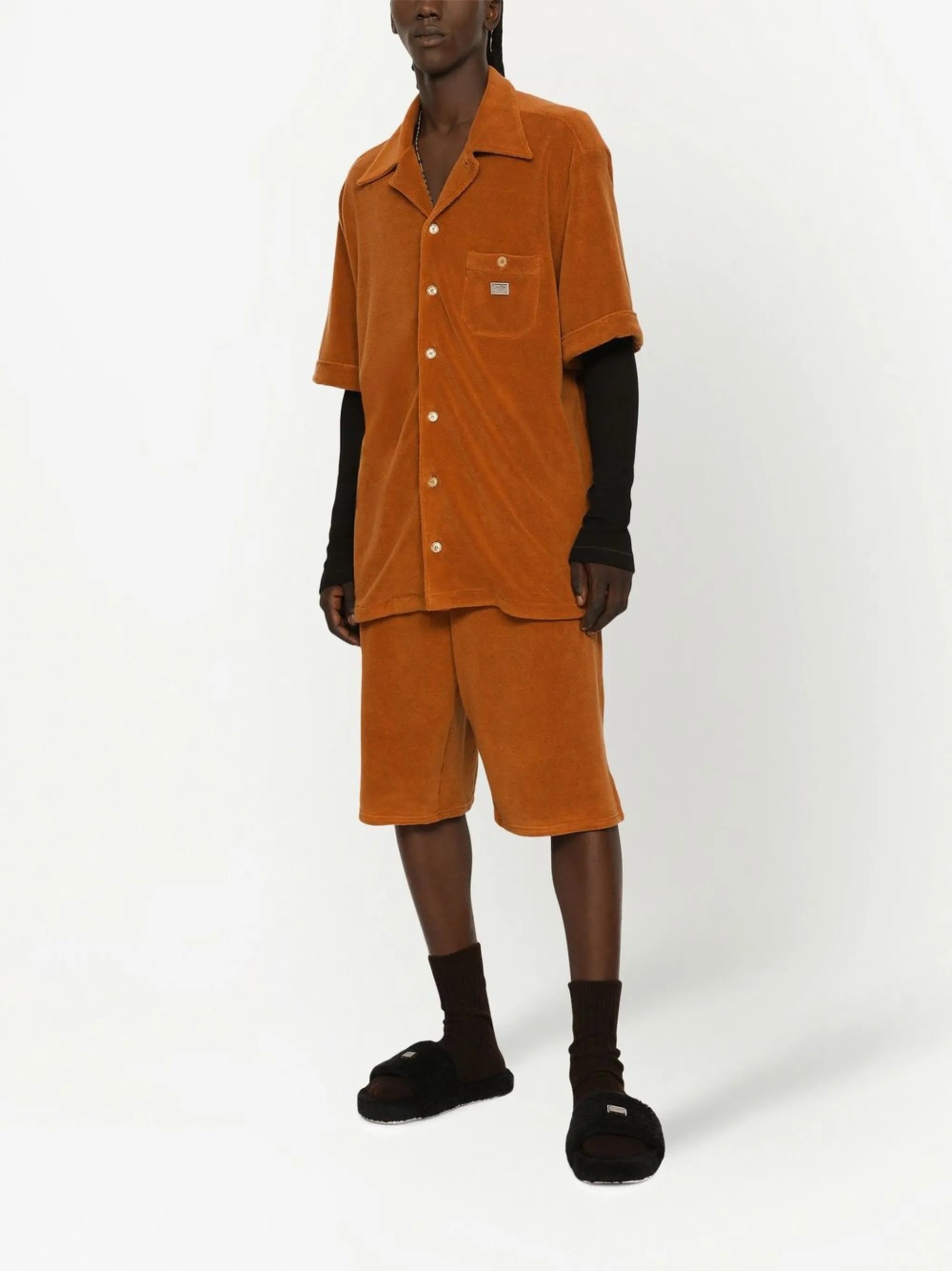 terry-cloth effect shirt