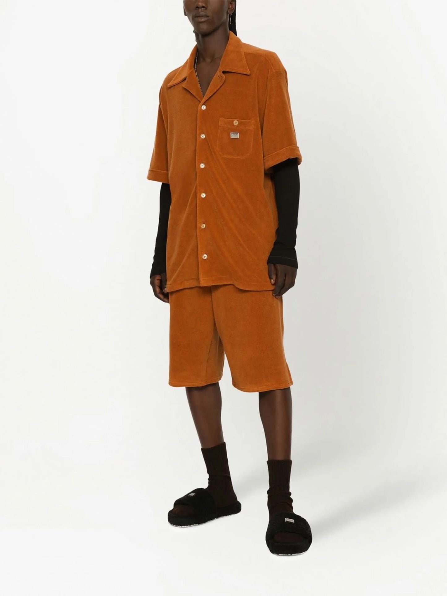 terry-cloth effect shirt