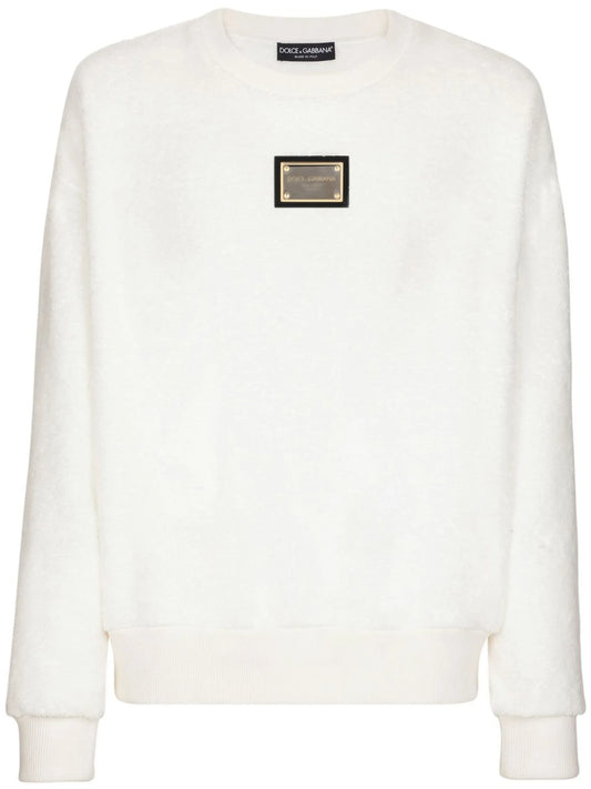 logo-plaque detail sweatshirt