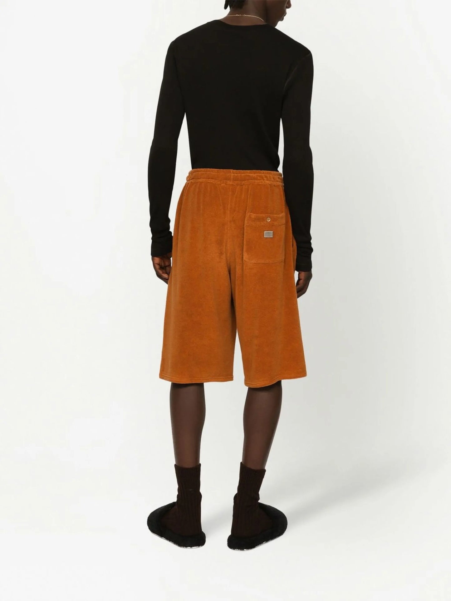 towelling-finish bermuda shorts