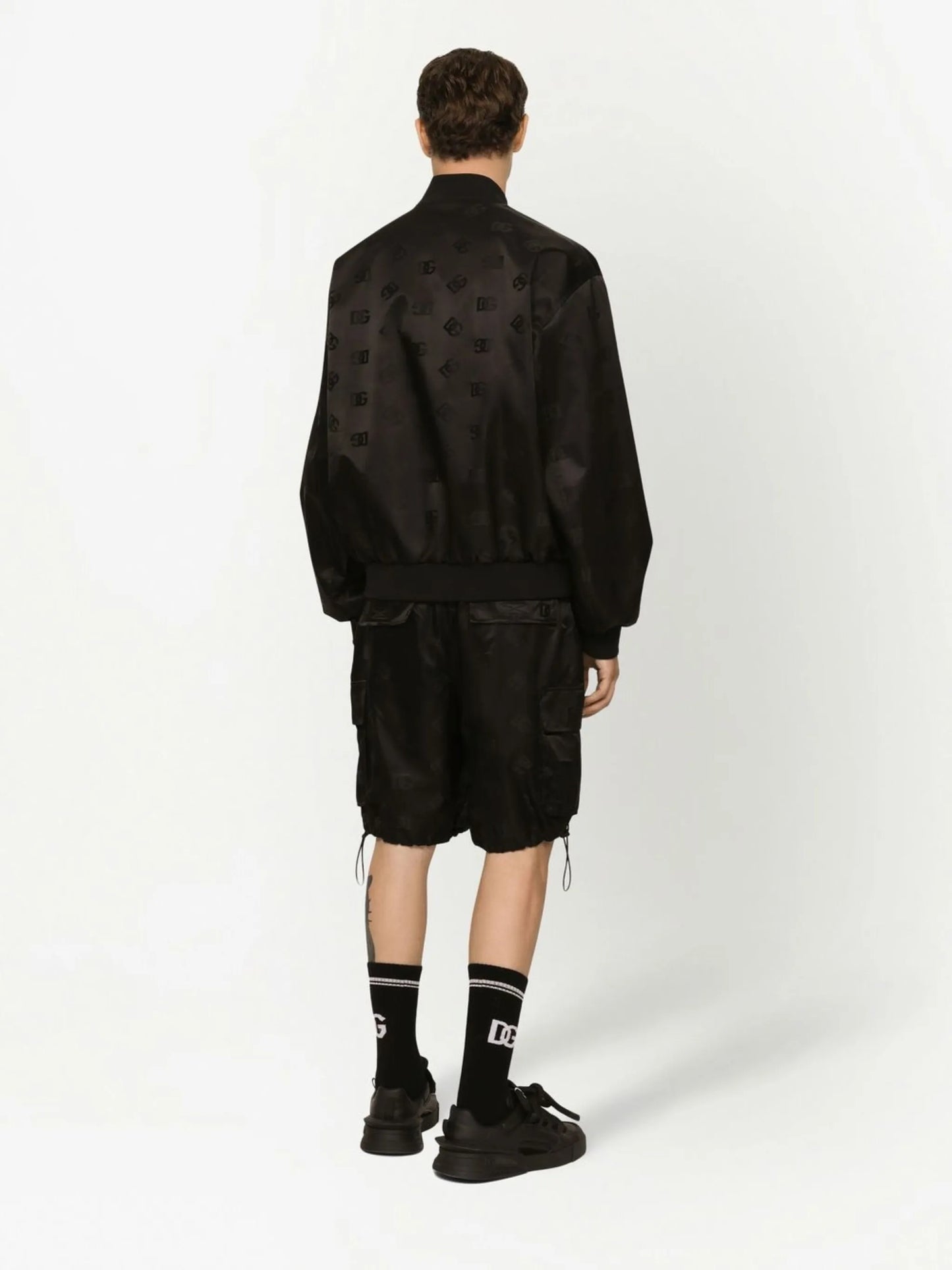 logo-jacquard shorts