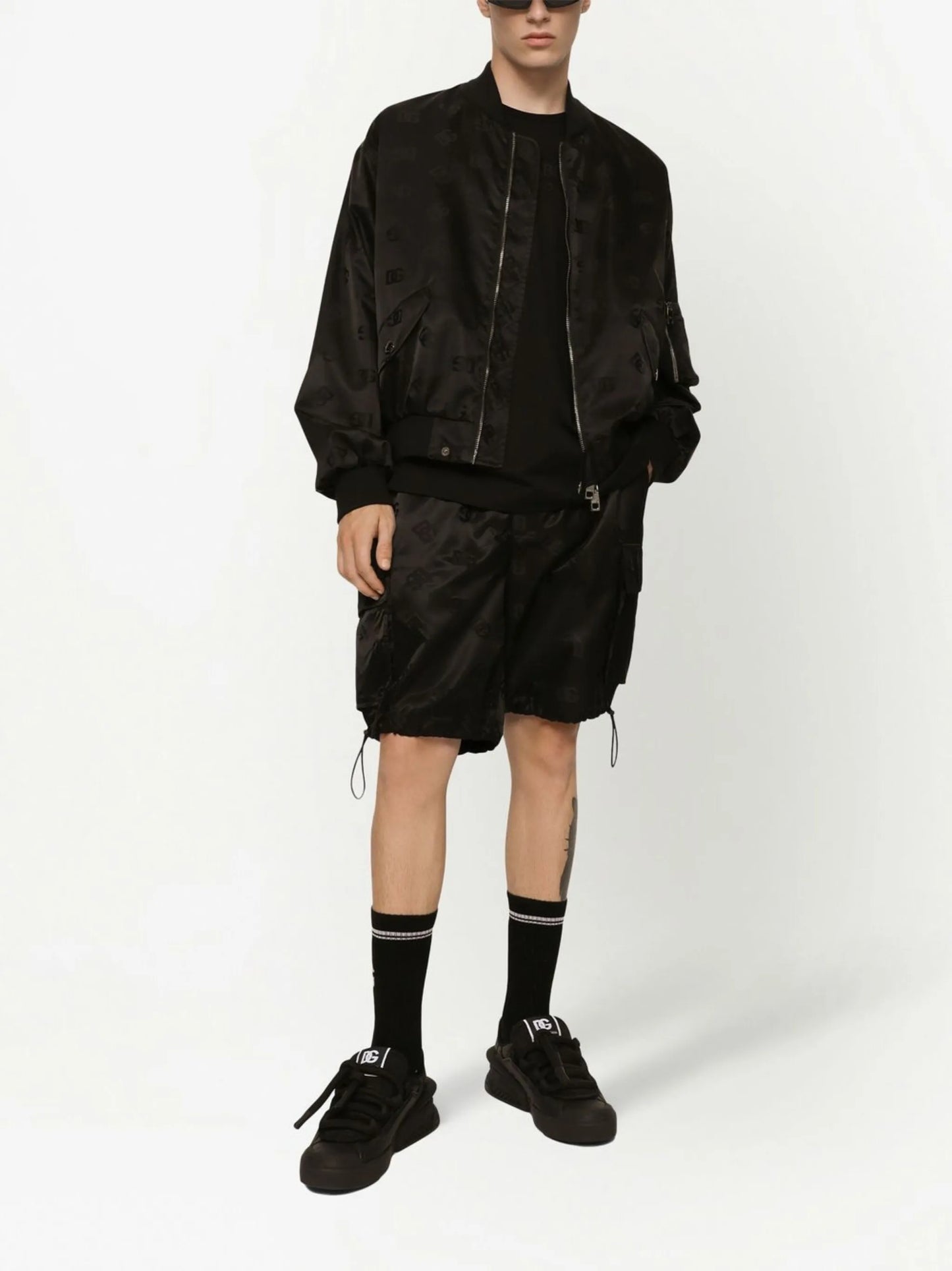 logo-jacquard shorts