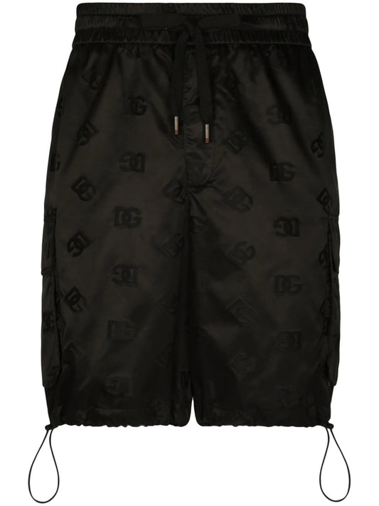 logo-jacquard shorts