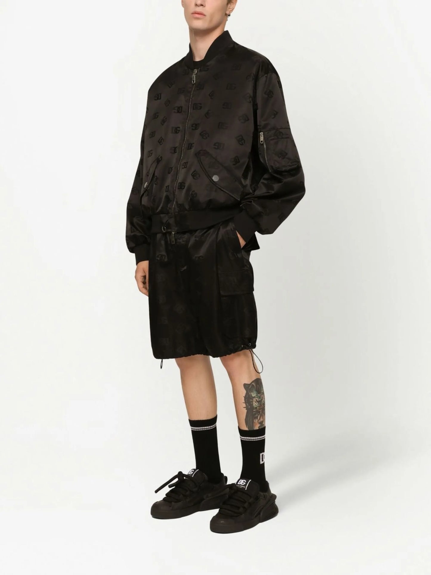 logo-jacquard shorts
