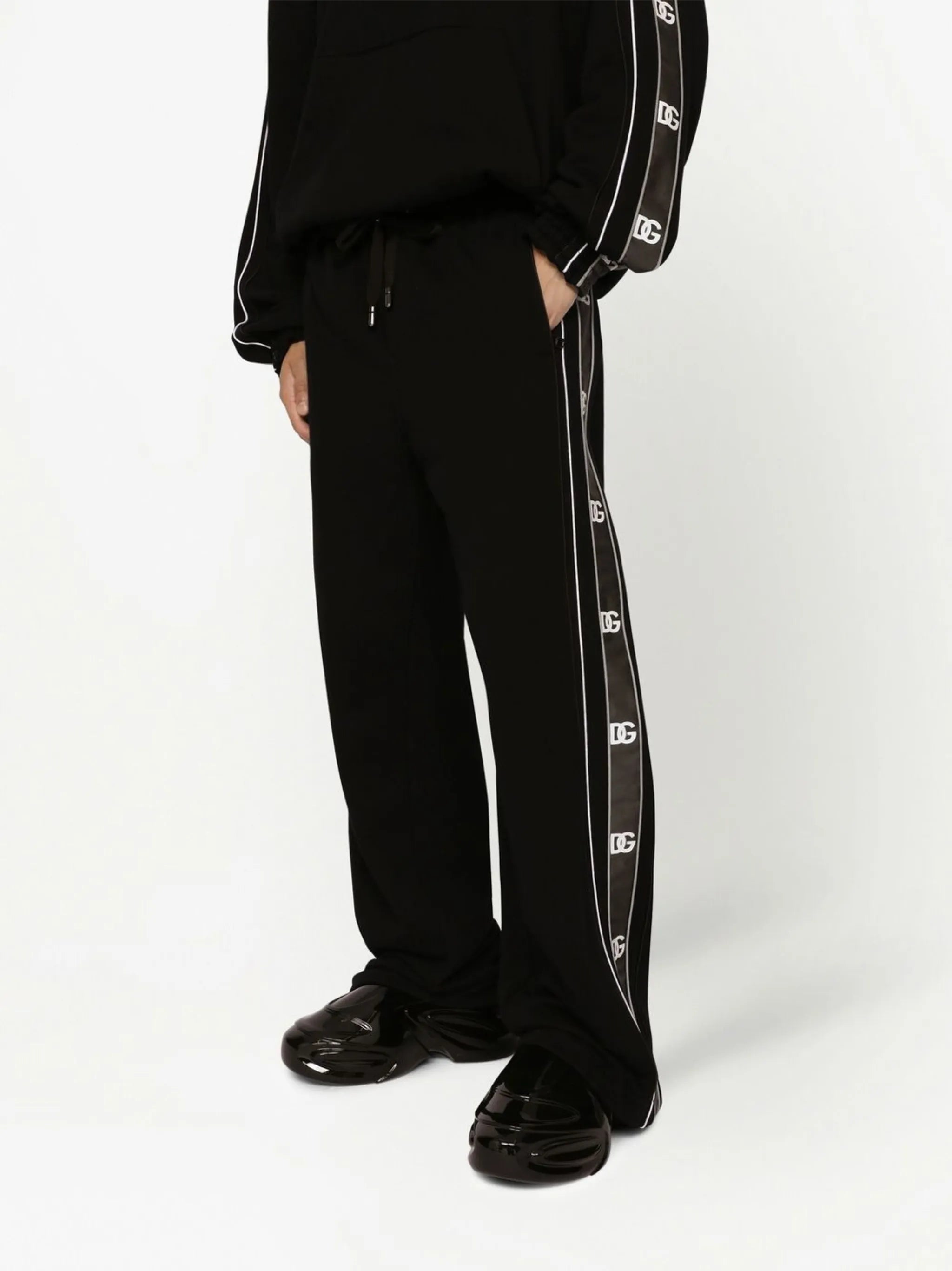 logo-tape track pants