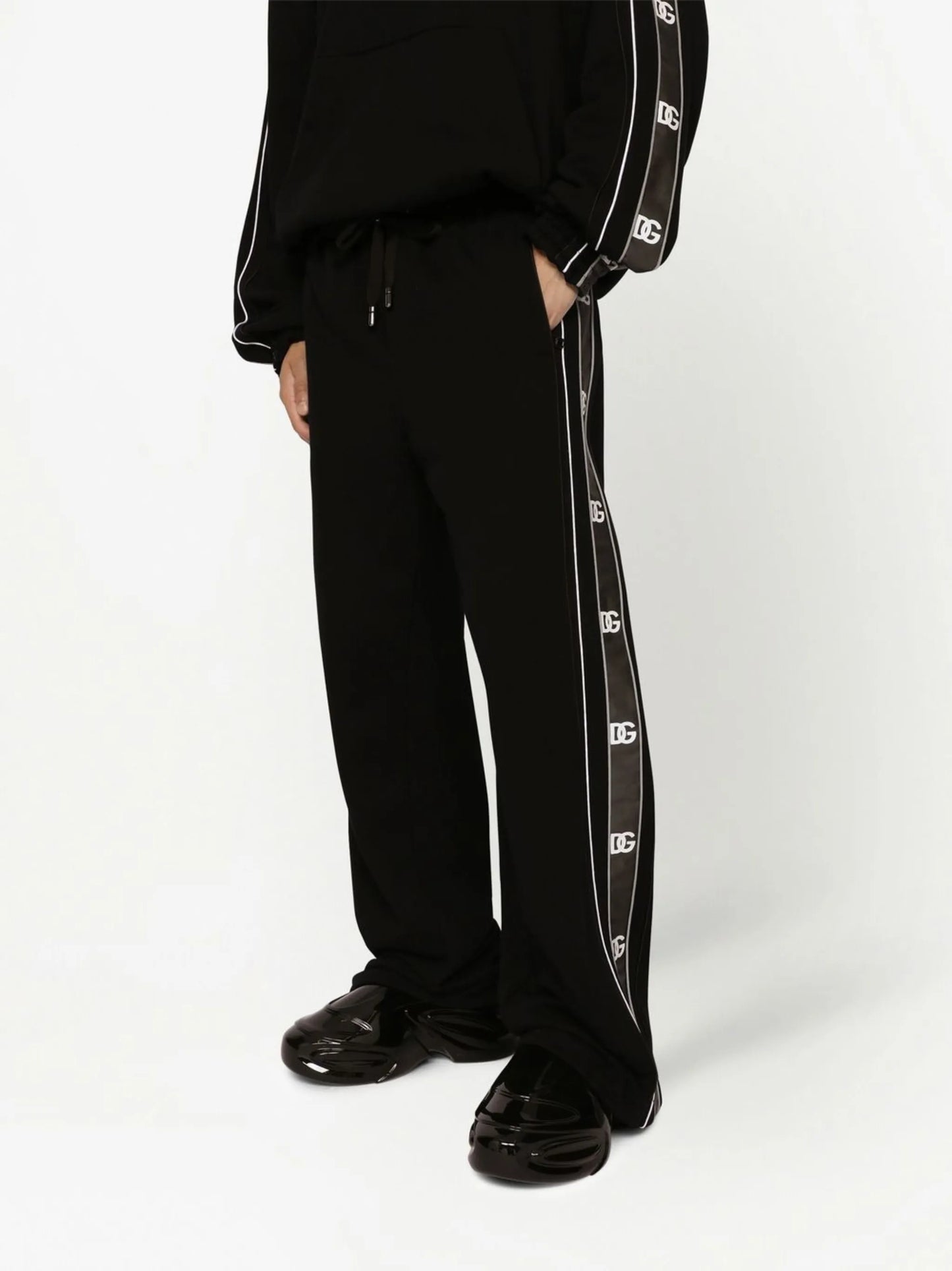 logo-tape track pants