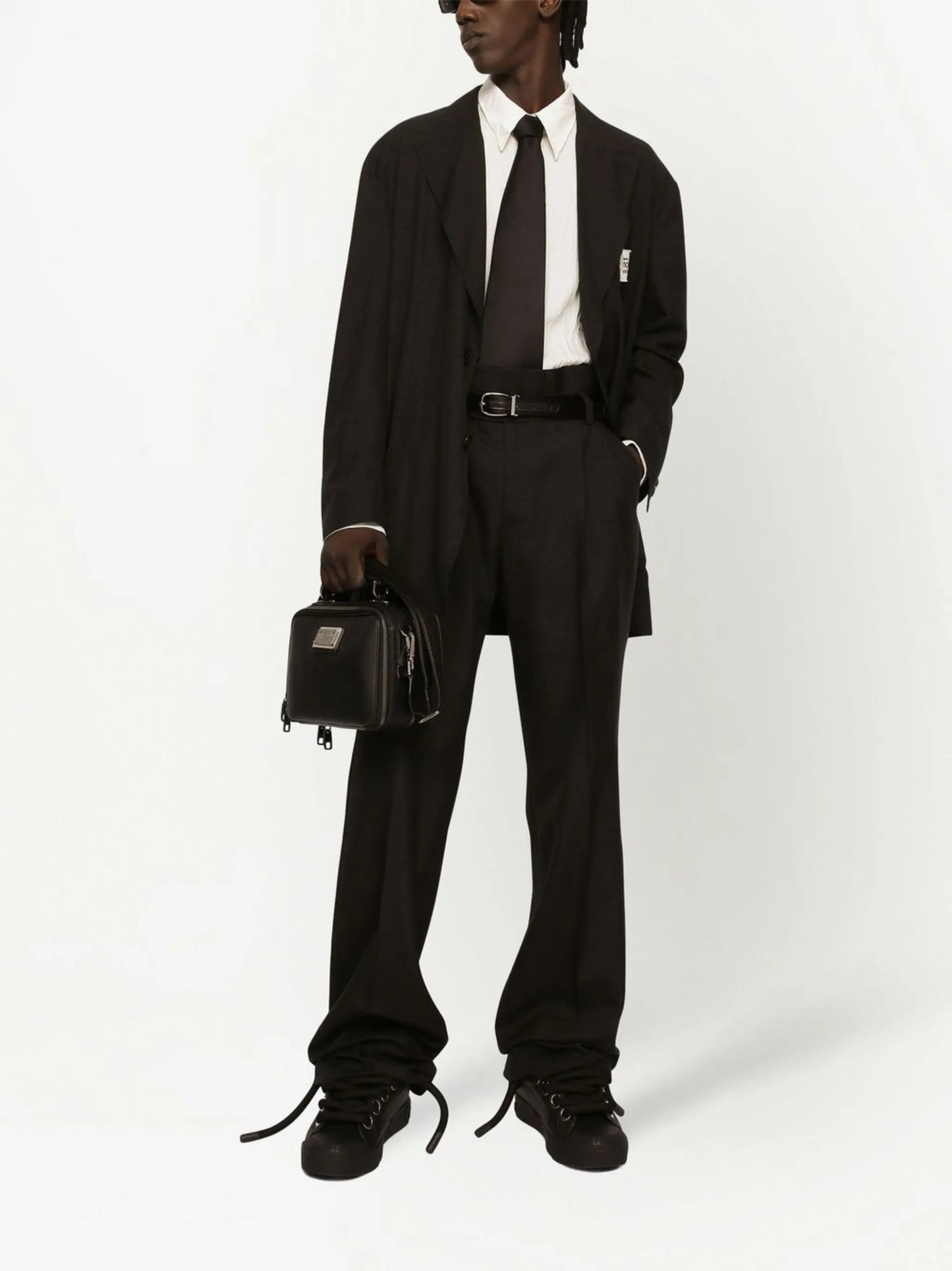 silk-cotton tailored trousers