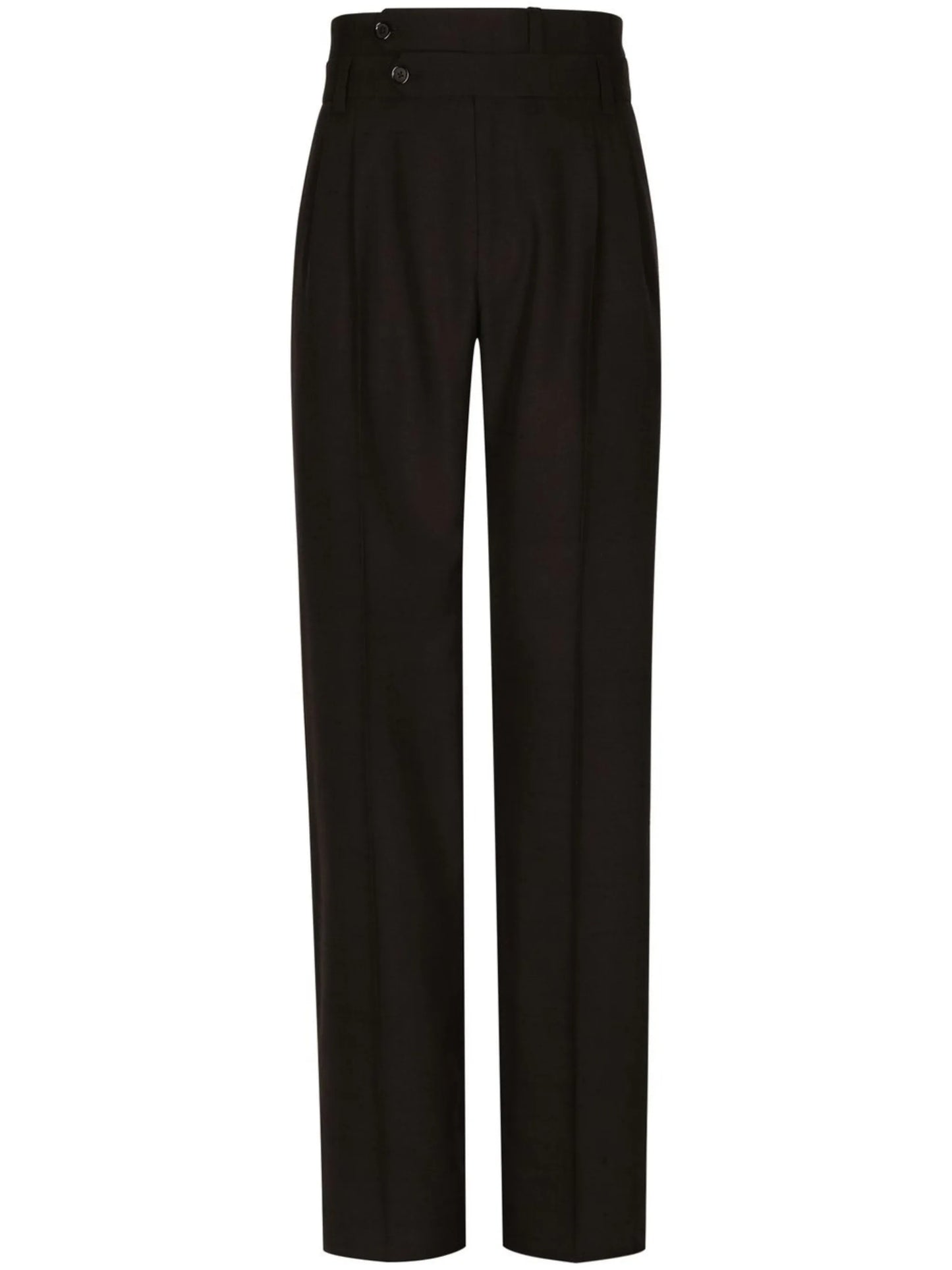 silk-cotton tailored trousers