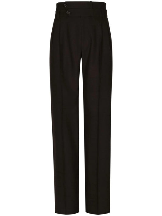 silk-cotton tailored trousers