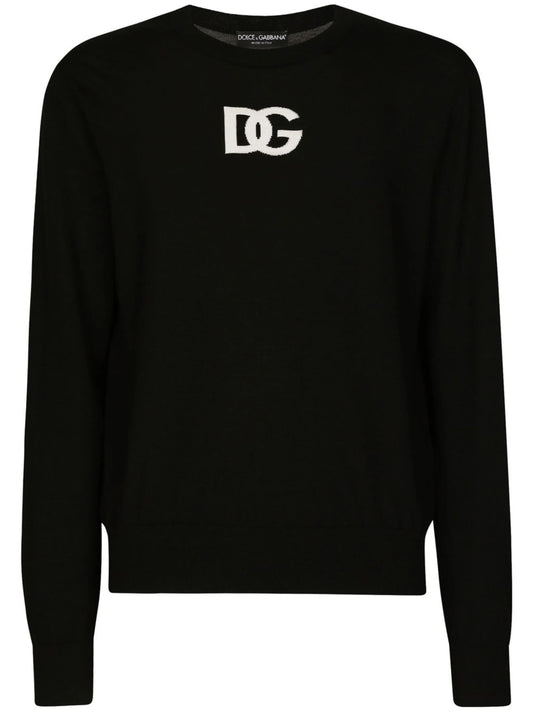 DG-logo intarsia wool jumper