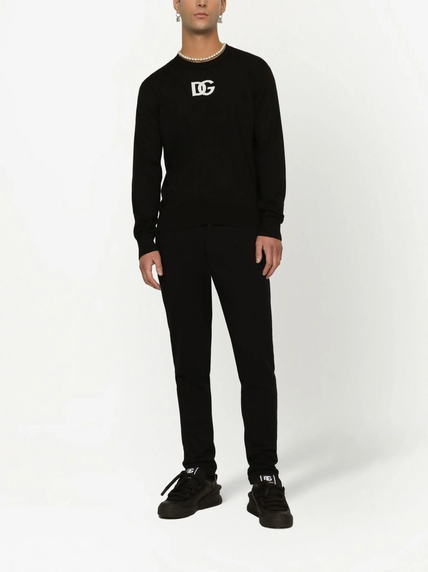 DG-logo intarsia wool jumper