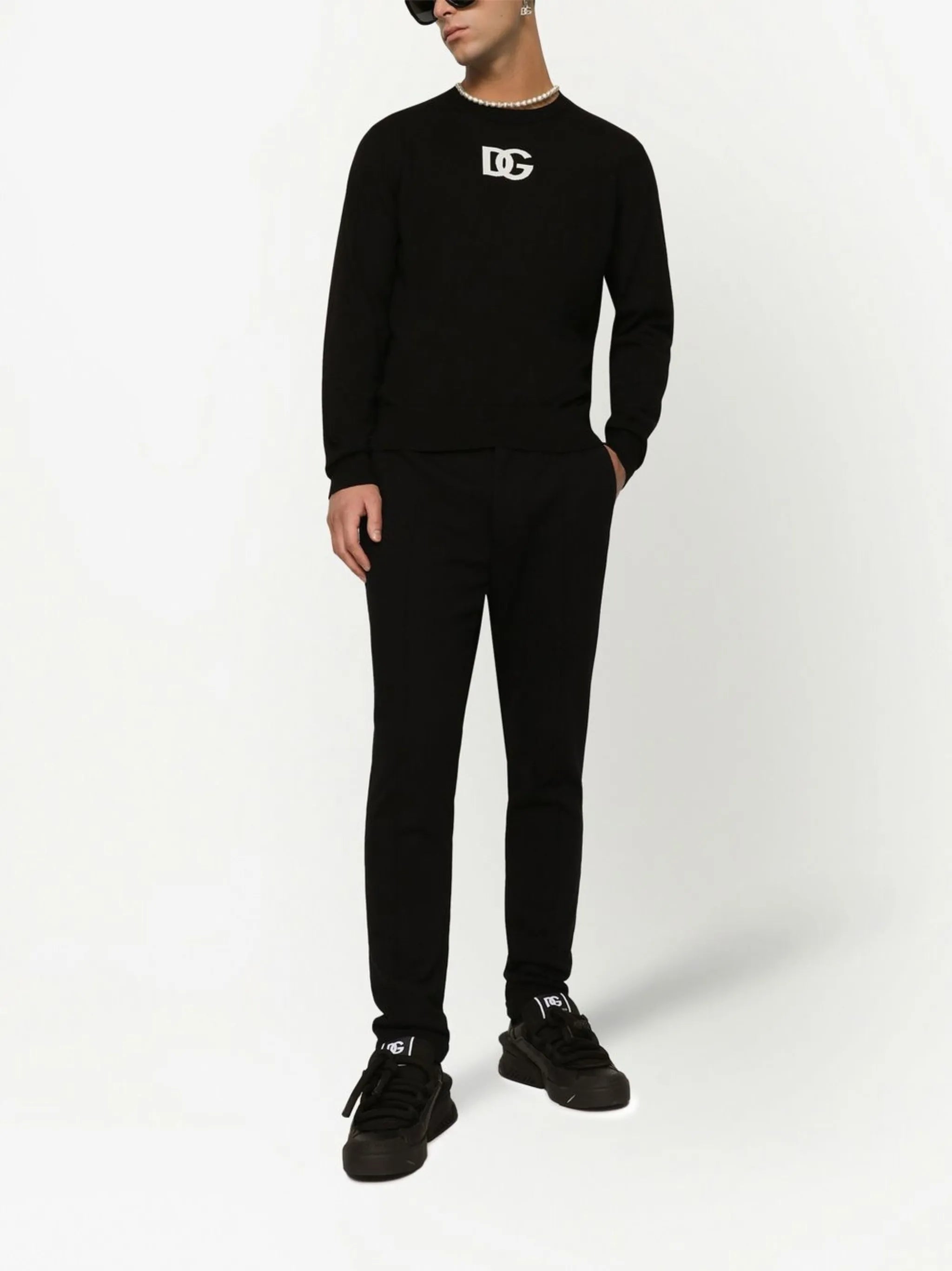 DG-logo intarsia wool jumper