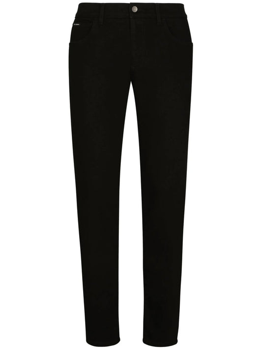 logo-appliqué slim-cut jeans