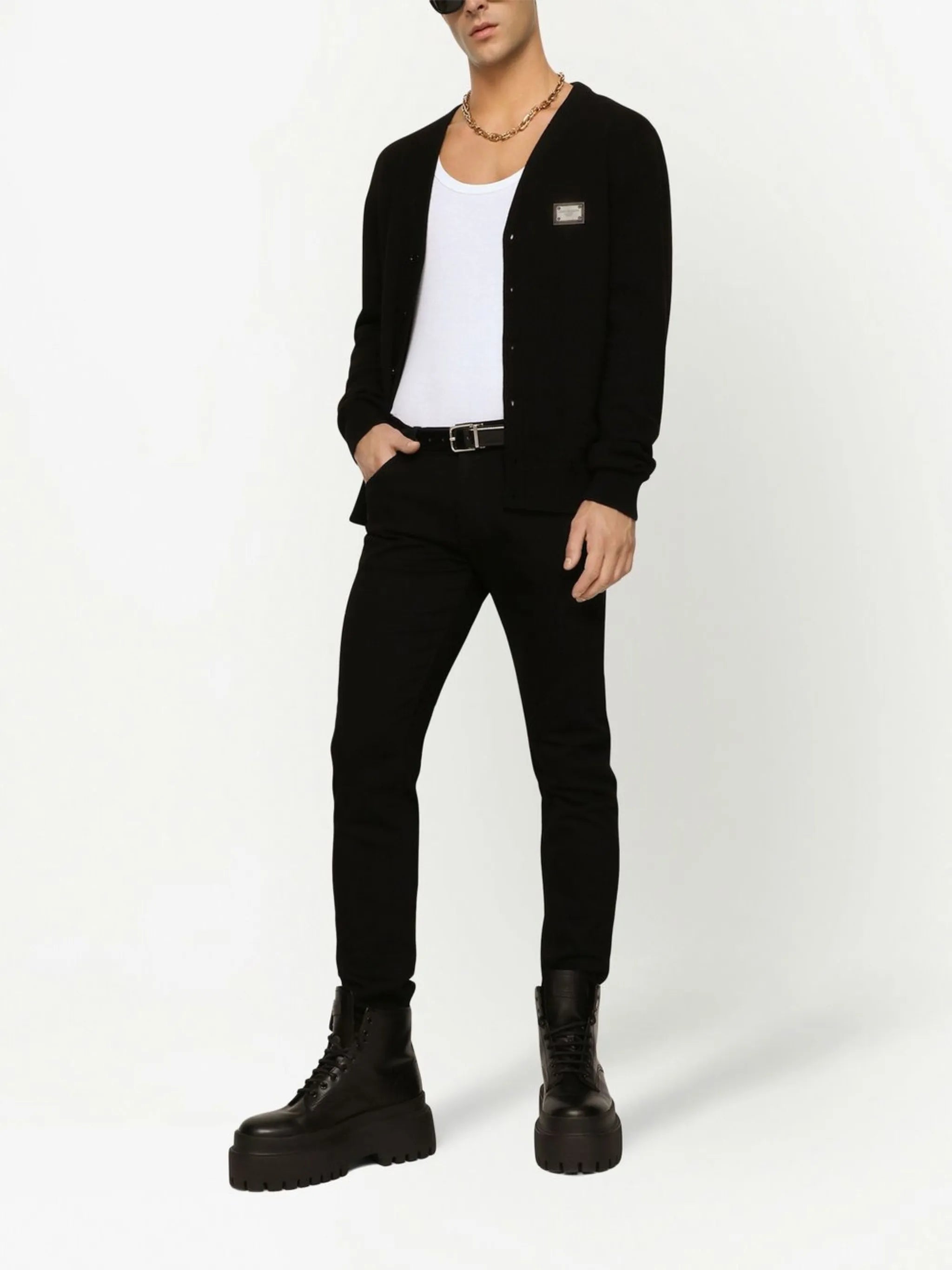 logo-appliqué slim-cut jeans