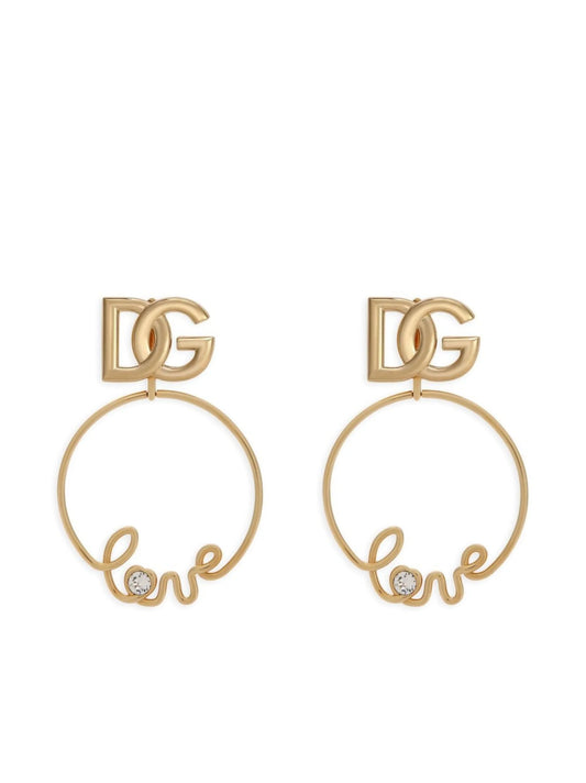 DG-logo clip-on hoop earrings