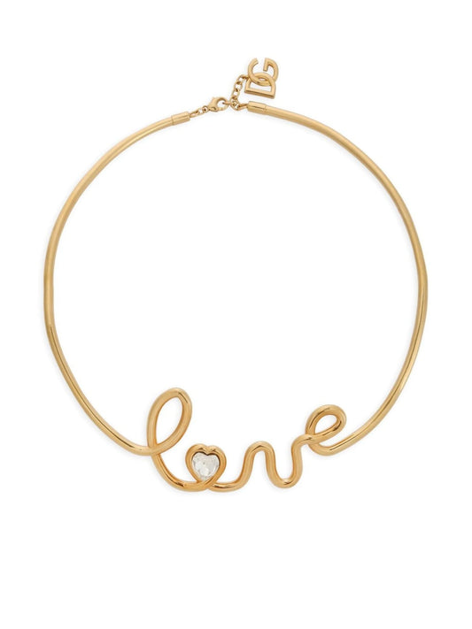 letter-charm sculpted choker necklace