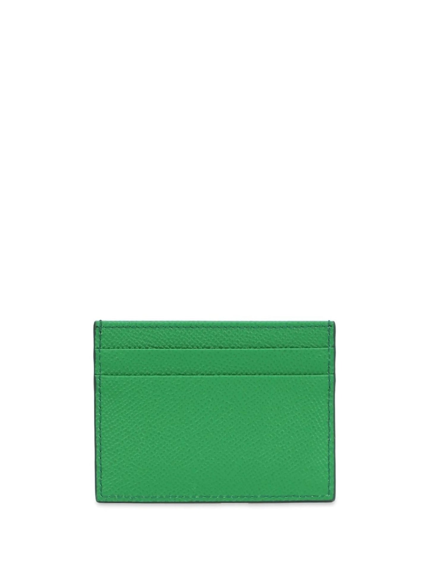 logo-tag leather card holder