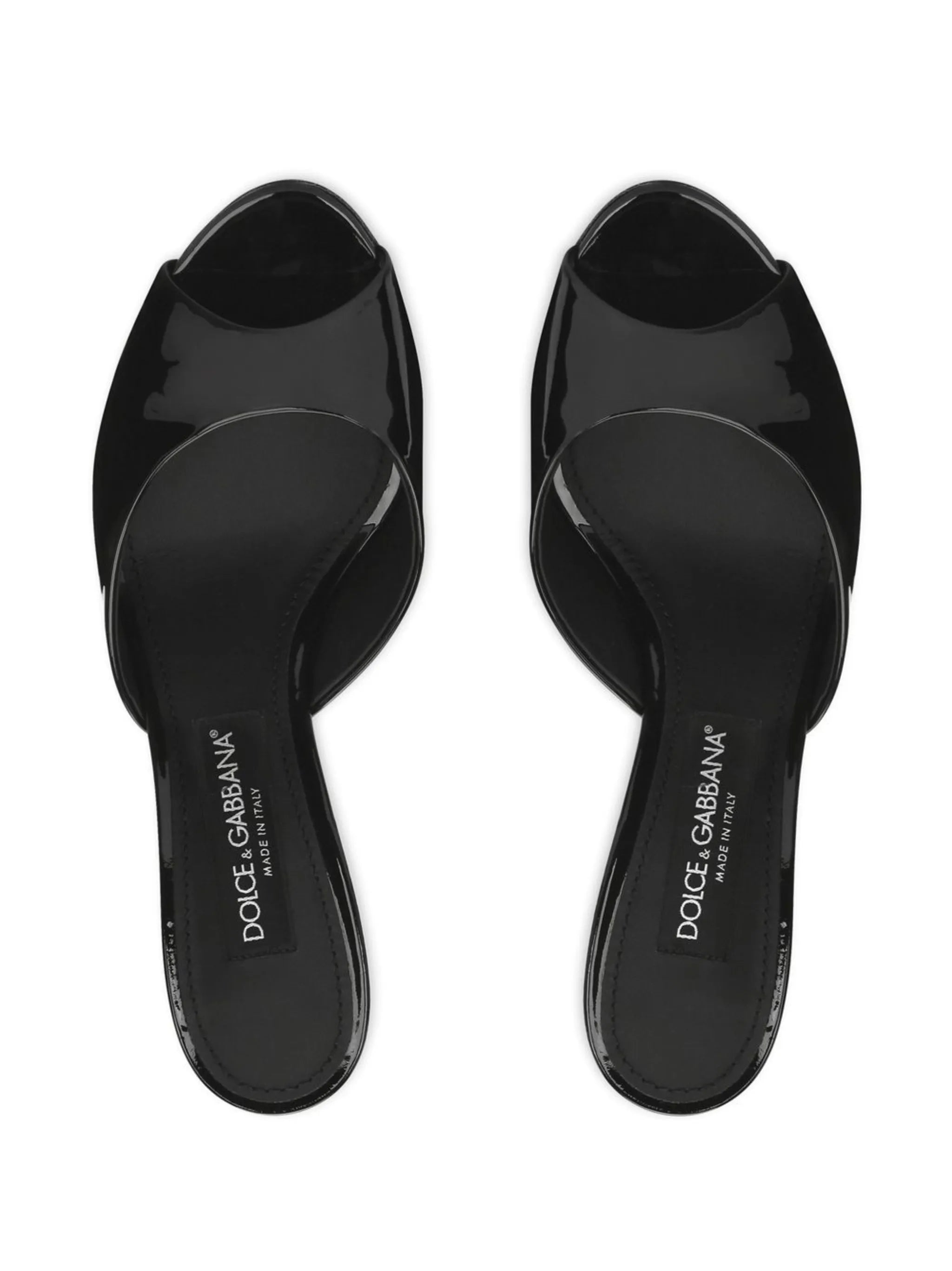 60mm patent leather mules