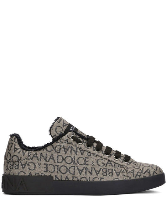 logo-print lace-up sneakers