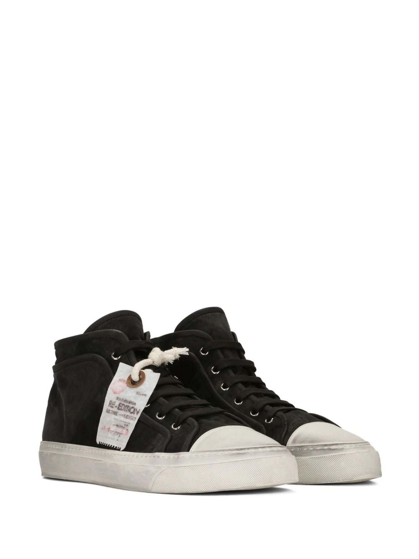 lace-up mid-top sneakers