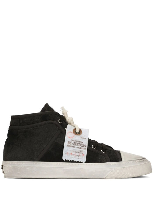 lace-up mid-top sneakers