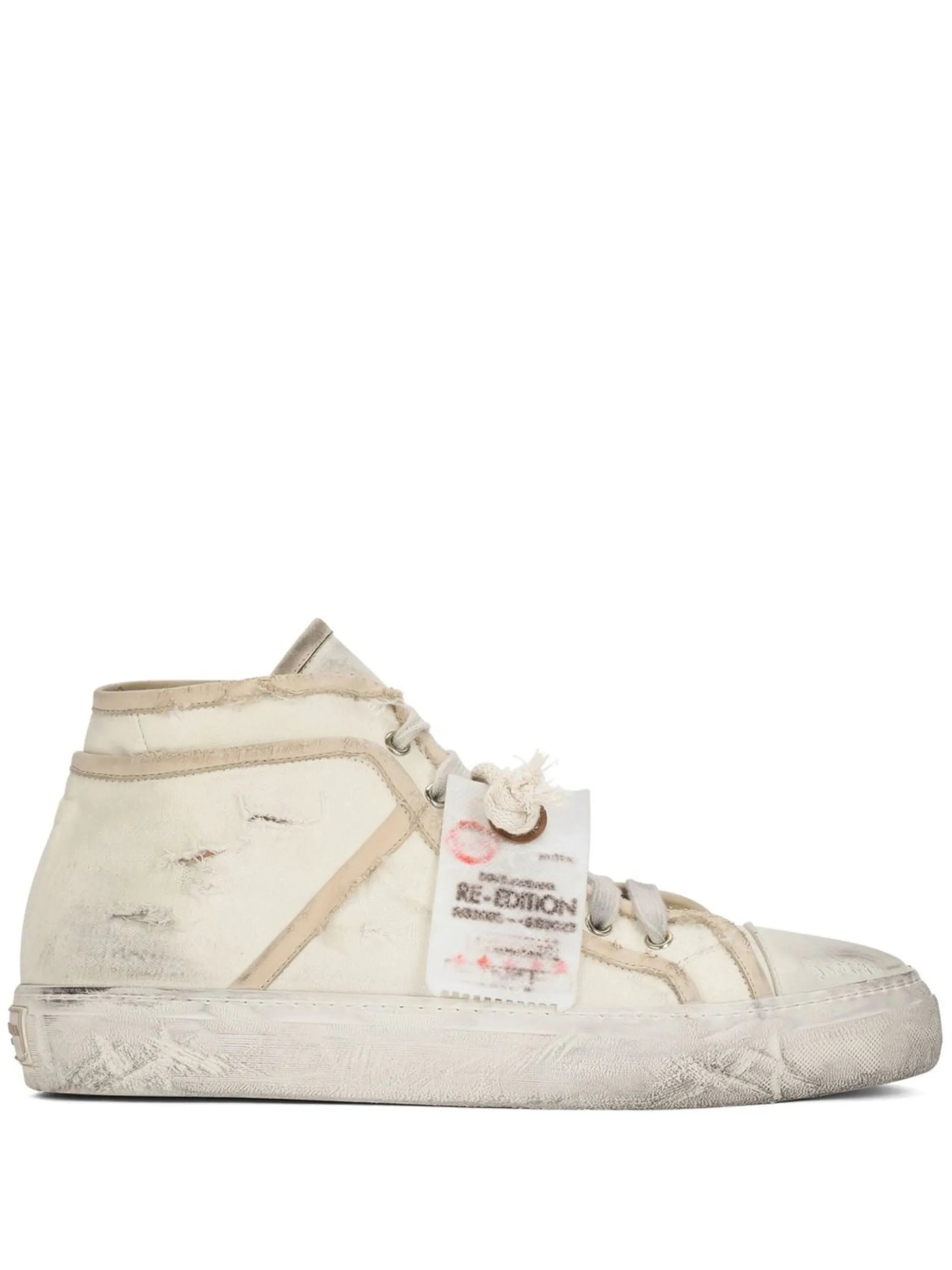 lace-up mid-top sneakers